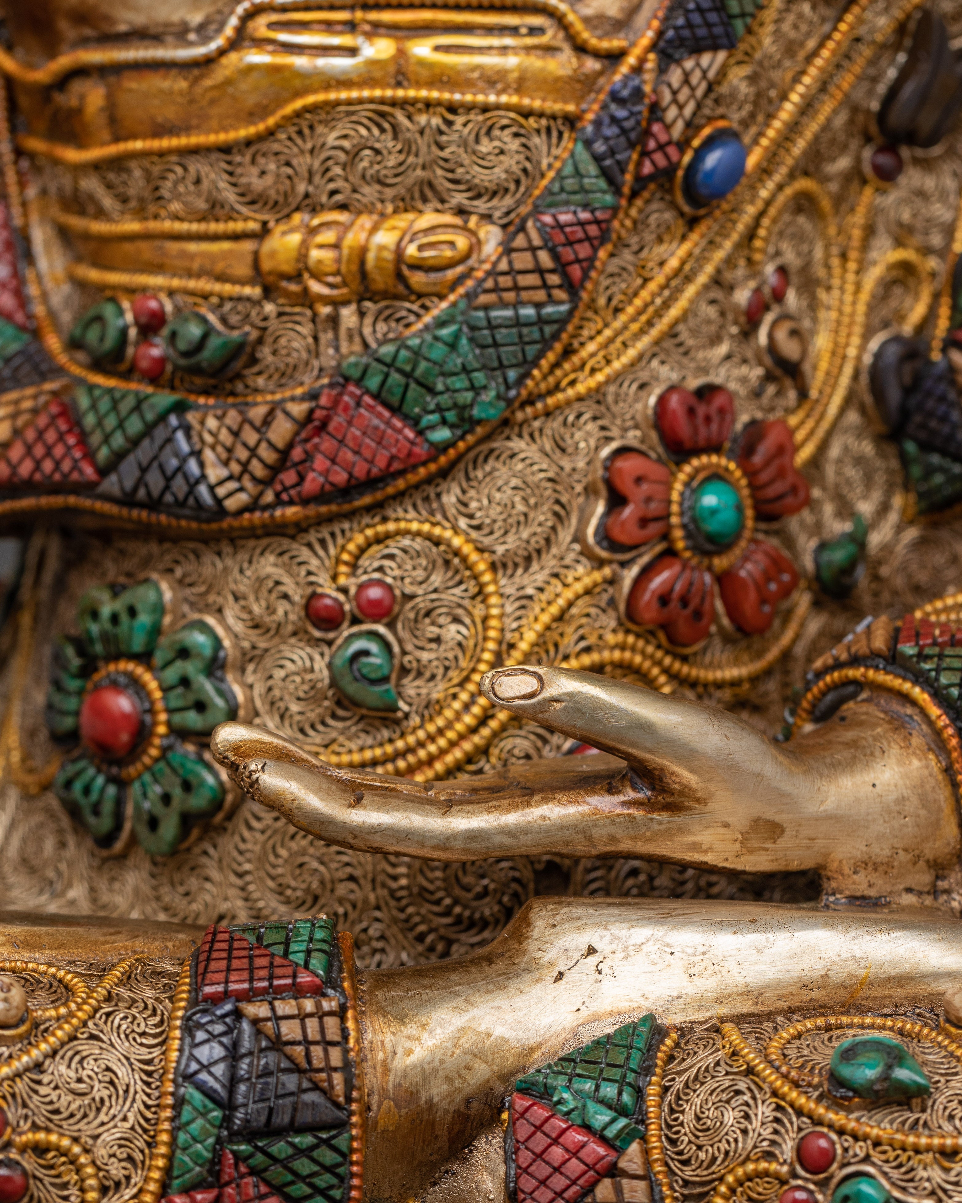 Shakyamuni Buddha Handcrafted Statue | Gold-Plated Tibetan Sacred Art