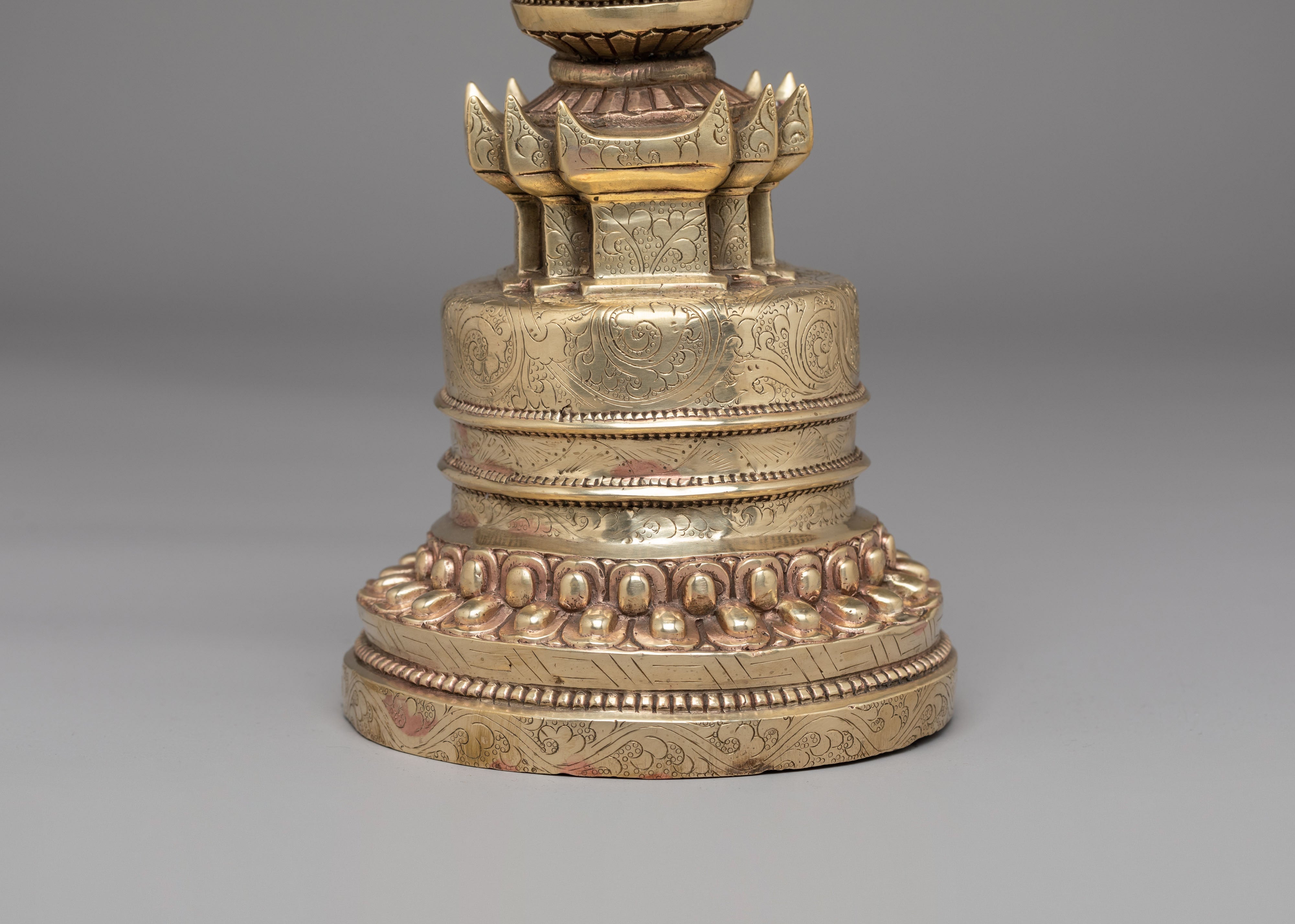 Buddhist Shrine Kadampa Stupa | Sacred Tibetan Stupa for Altar Decor