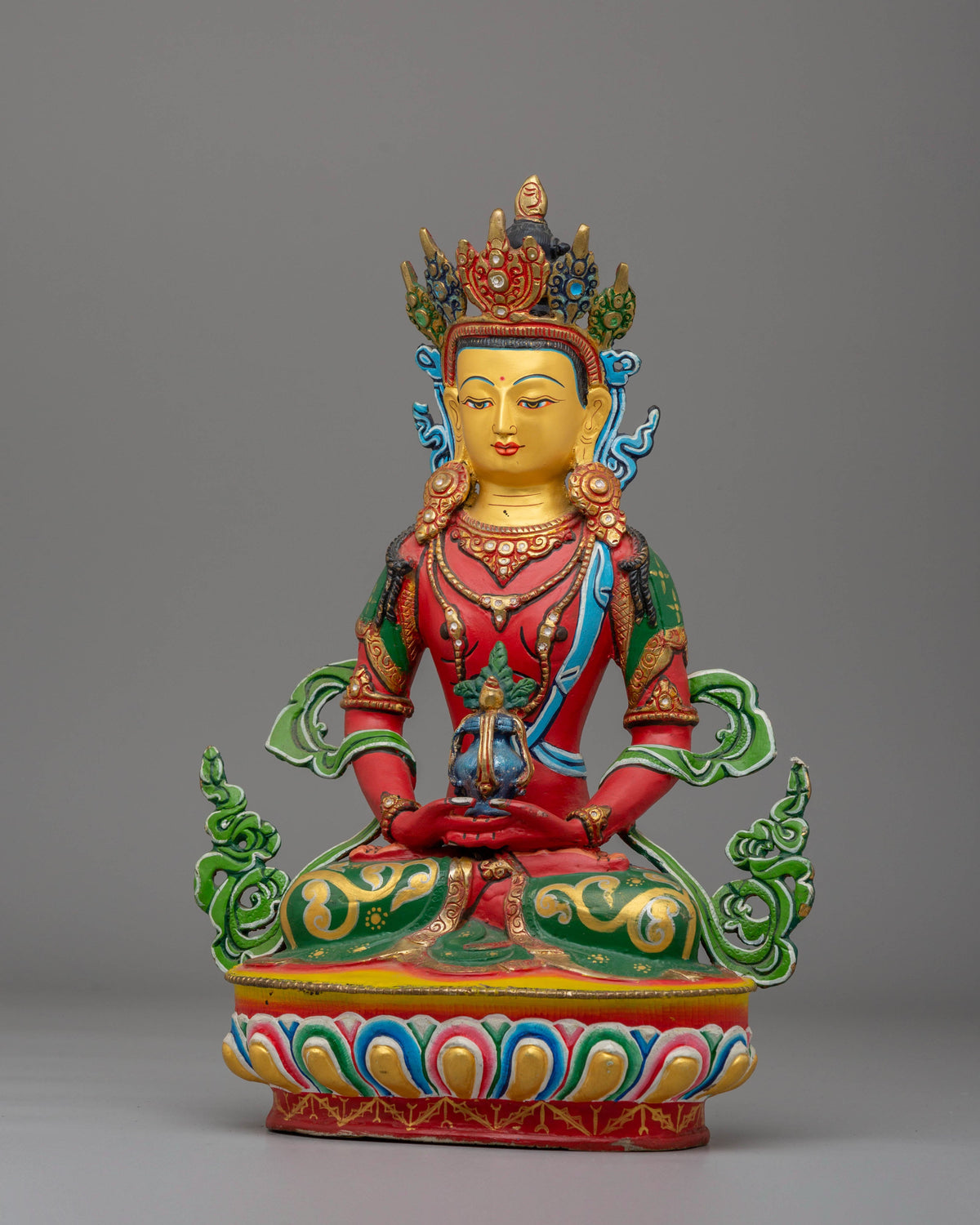 Handcrafted Sacred Amitayus Statue | Buddhist Deity of Longevity