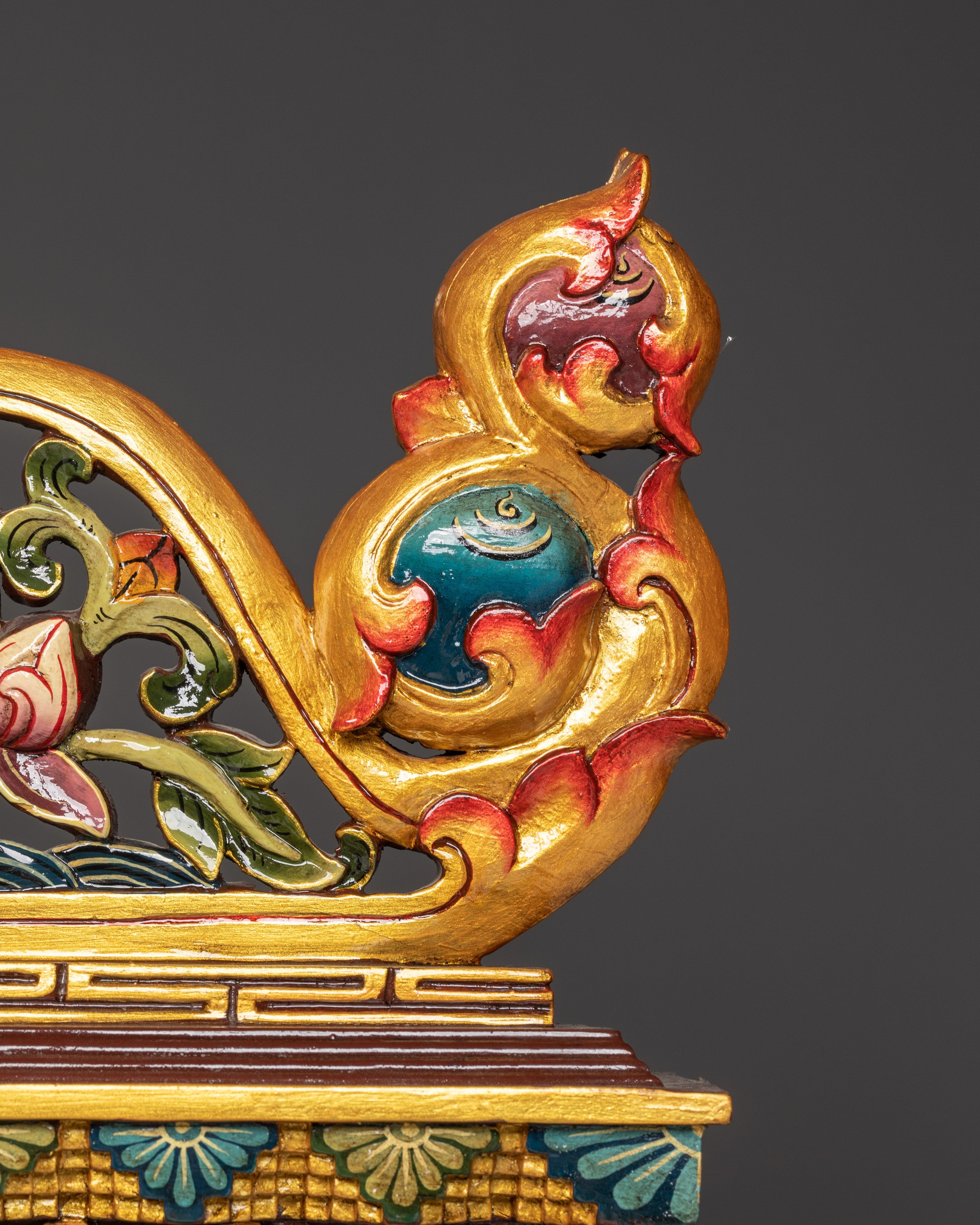 Traditional Tibetan Drum | Handmade Himalayan Drum with Dragon Motif