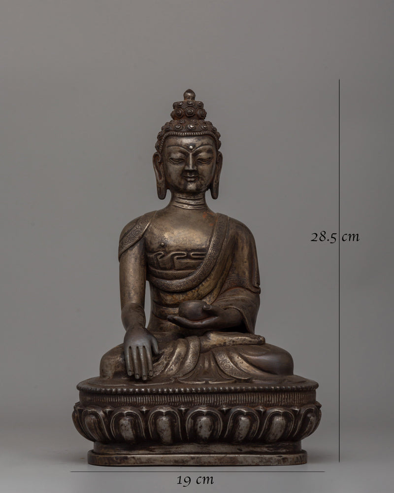 Iron Shakyamuni Buddha Statue | Traditional Buddhist Sculpture for Spiritual Practices