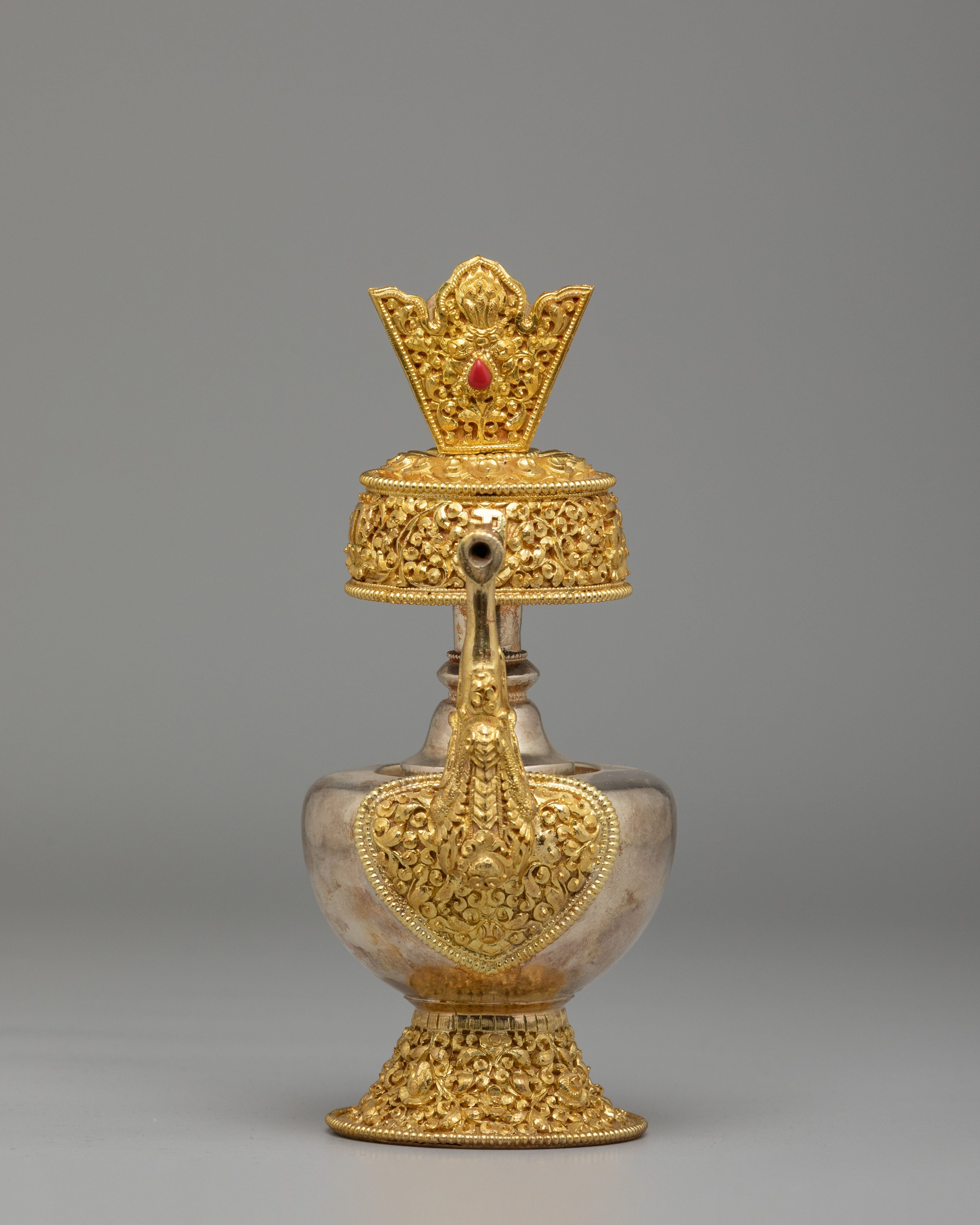 Spiritual Handcrafted Ritual Bhumba Set | Gold and Silver Plated Bhumba