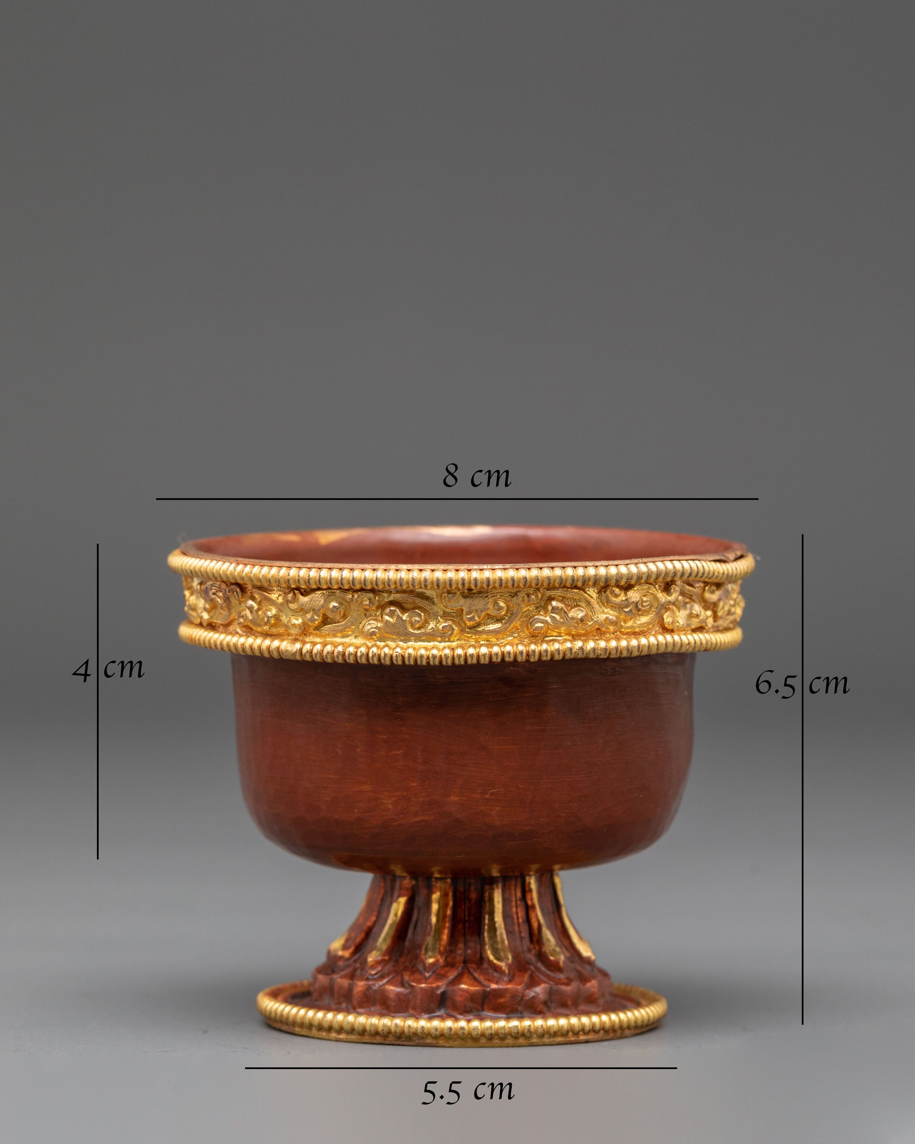 Sacred Buddhist Ritual Offering Bowl Set | Tibetan Altar Water Offering Bowls