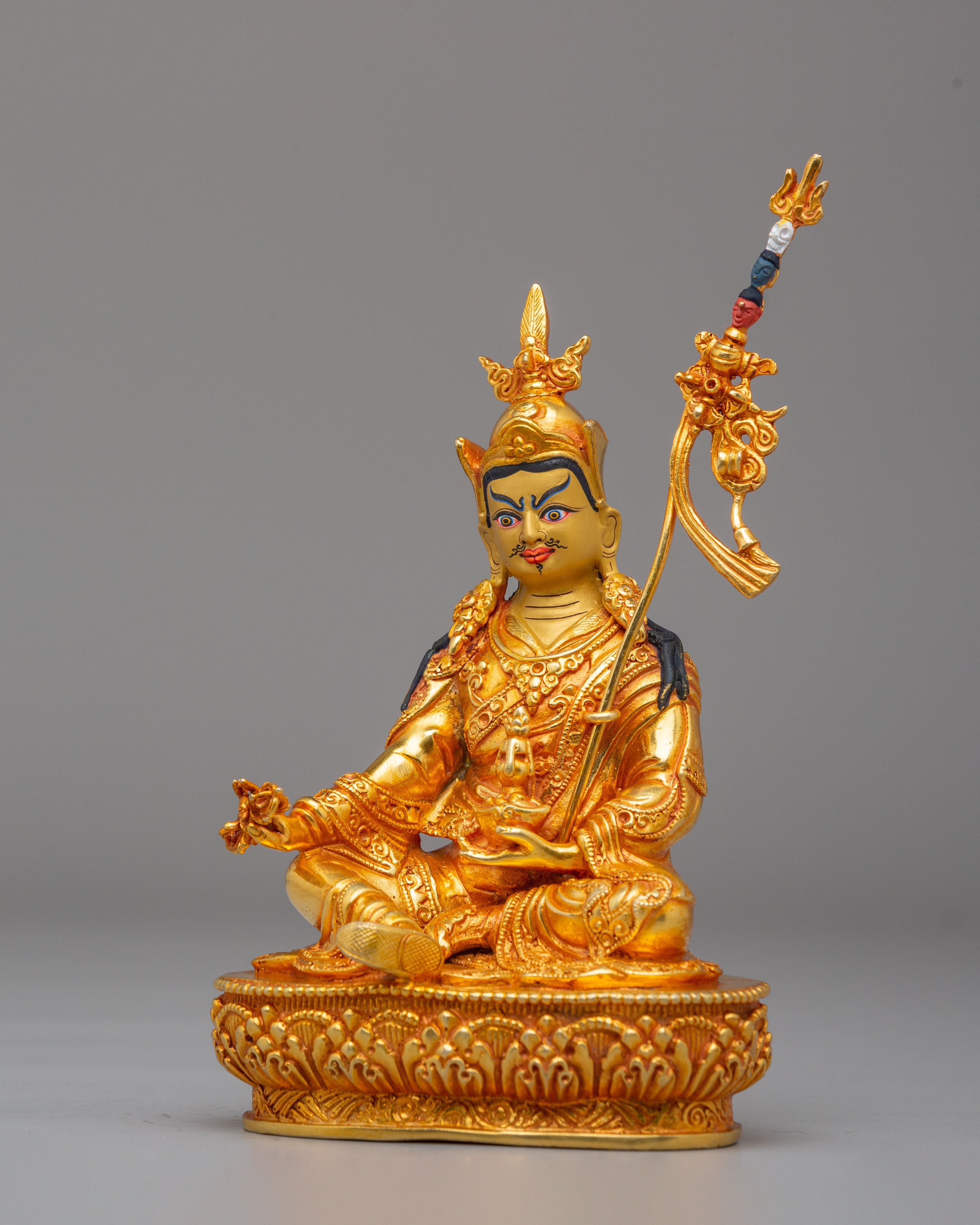 Spiritual Ritual Guru Rinpoche Statue | Tibetan Deity Sculpture
