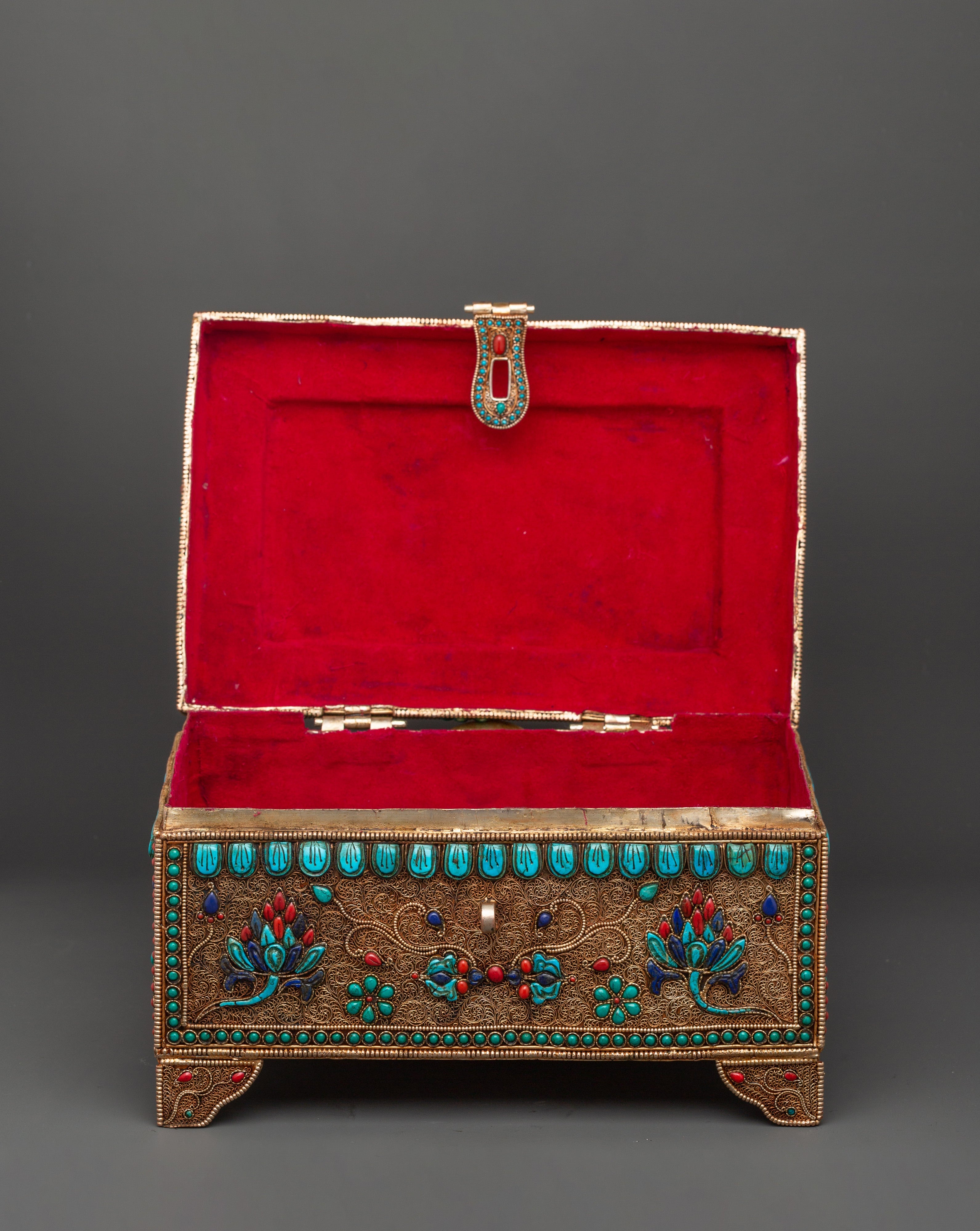 Handcrafted Sacred Tibetan Treasure Box | Spiritual Jewelry Holder, Boho Decor