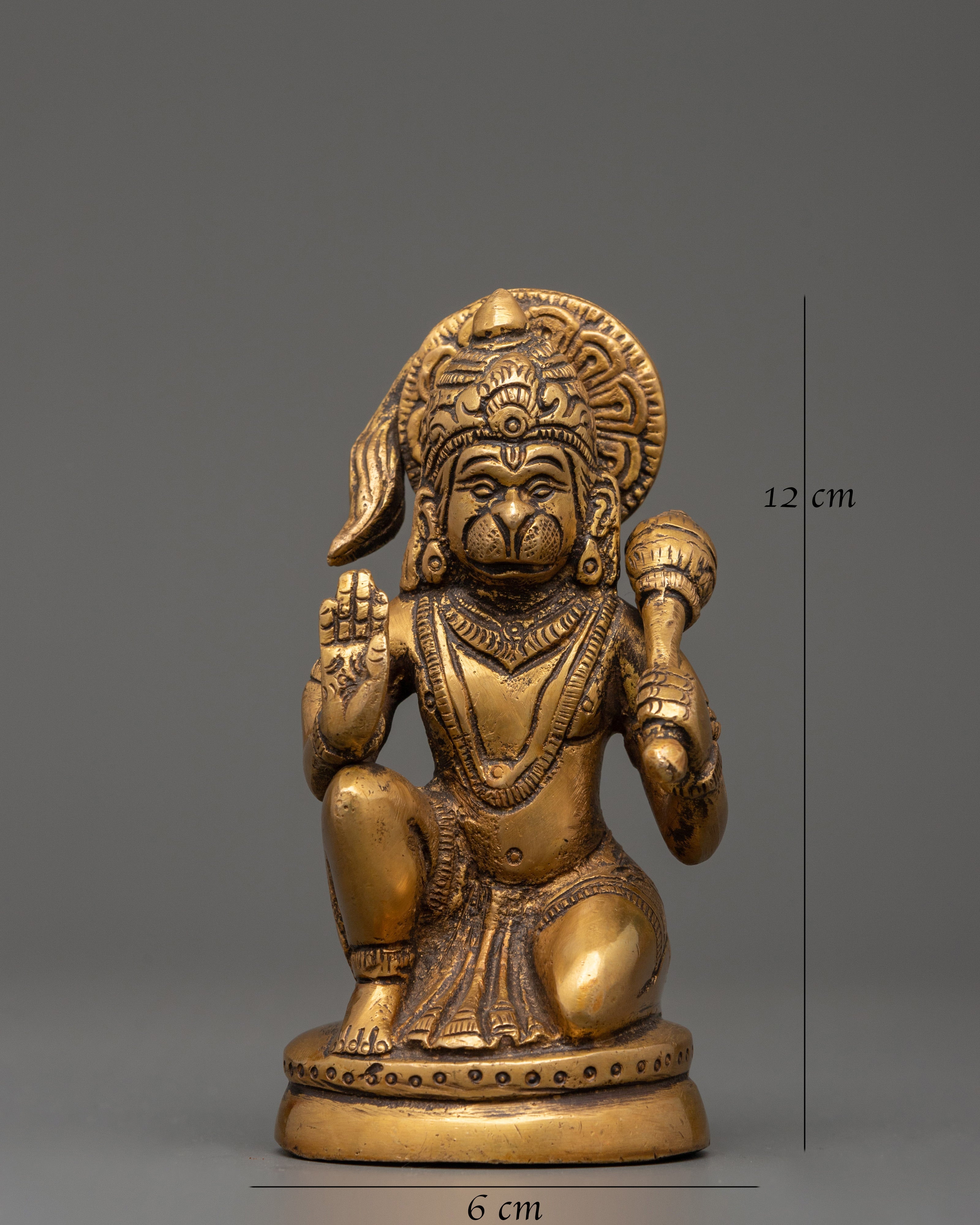 Brass Hanuman Statue | Strength & Devotion Decor