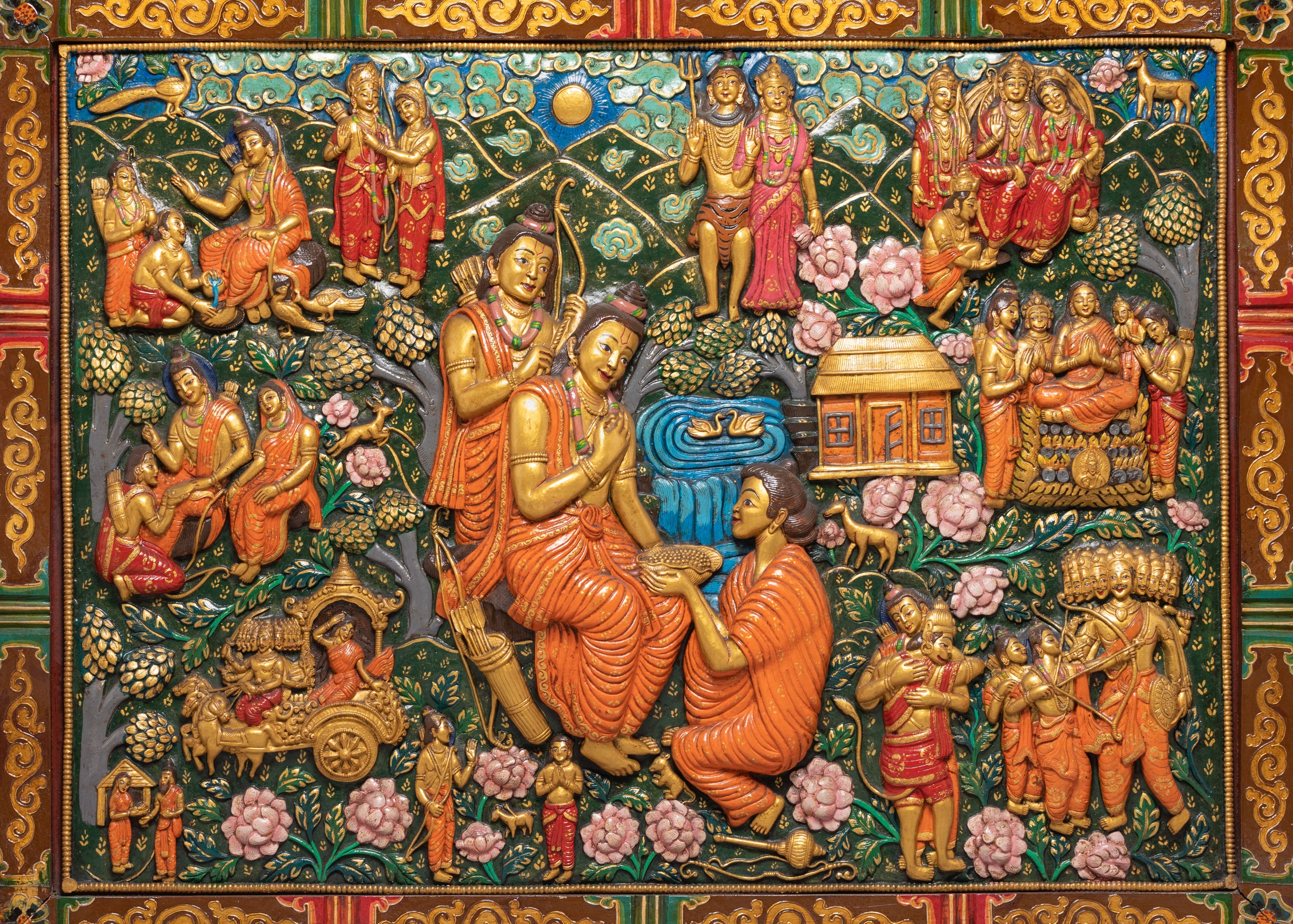 Hindu Deity Set Wall Hanging | Sacred Indian Gods Artwork