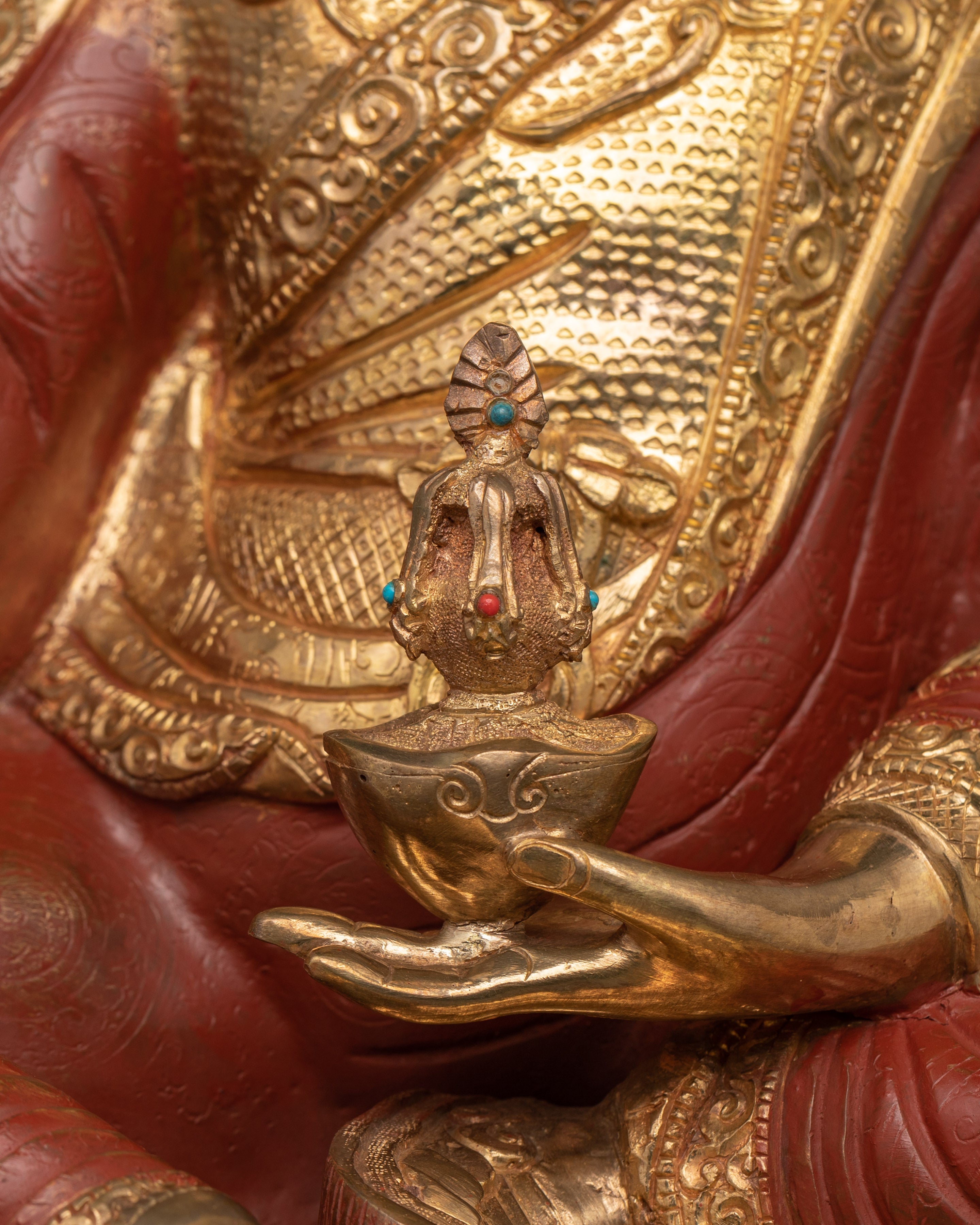 Guru Rinpoche Copper Body Statue | Sacred Padmasambhava Figure