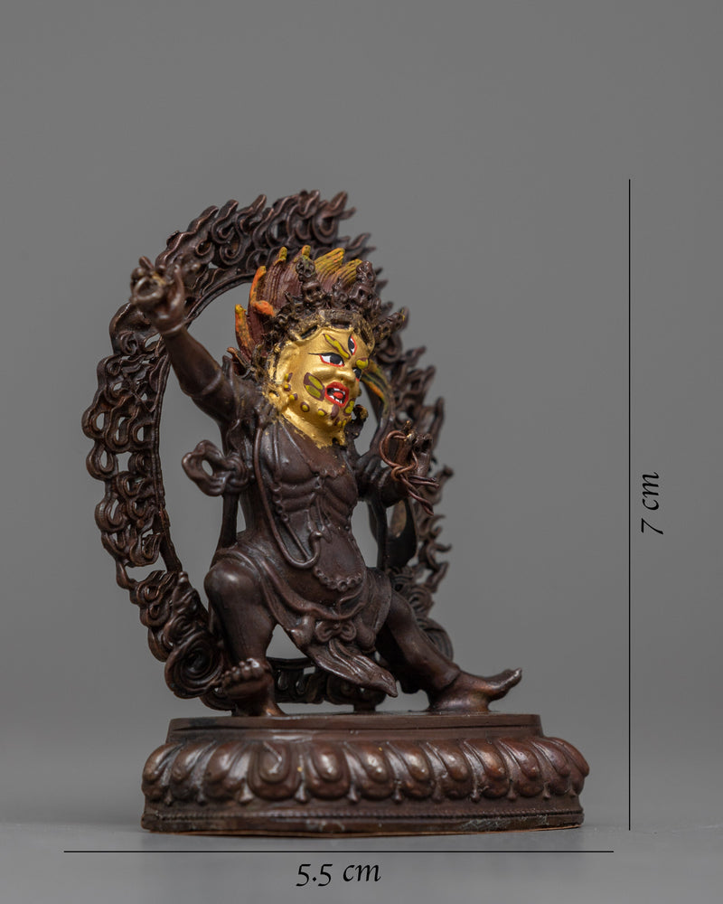 Vajrapani Kadampa Statue | Radiant in Copper with 24k Gold Plating