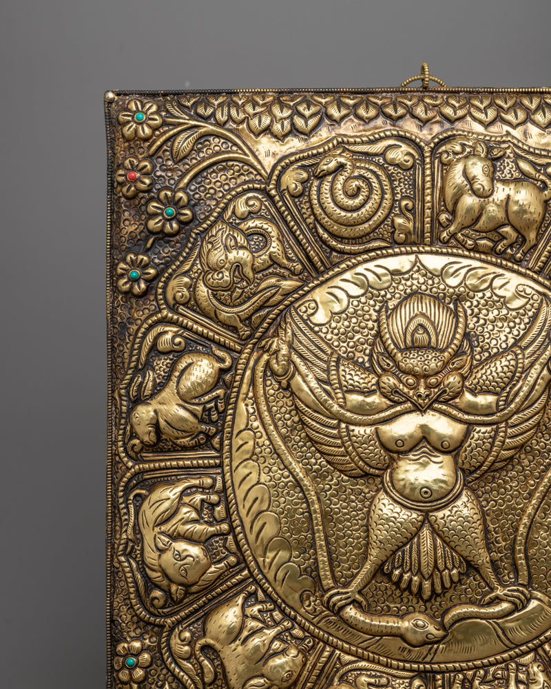 Garuda Metal Thanka Wall Hanging Symbols | Elevating Your Decor with the Mythical Bird