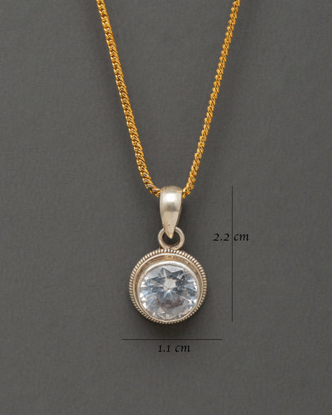 Locket with Artificial Stone | 2.2cm Mini Sacred Pendant