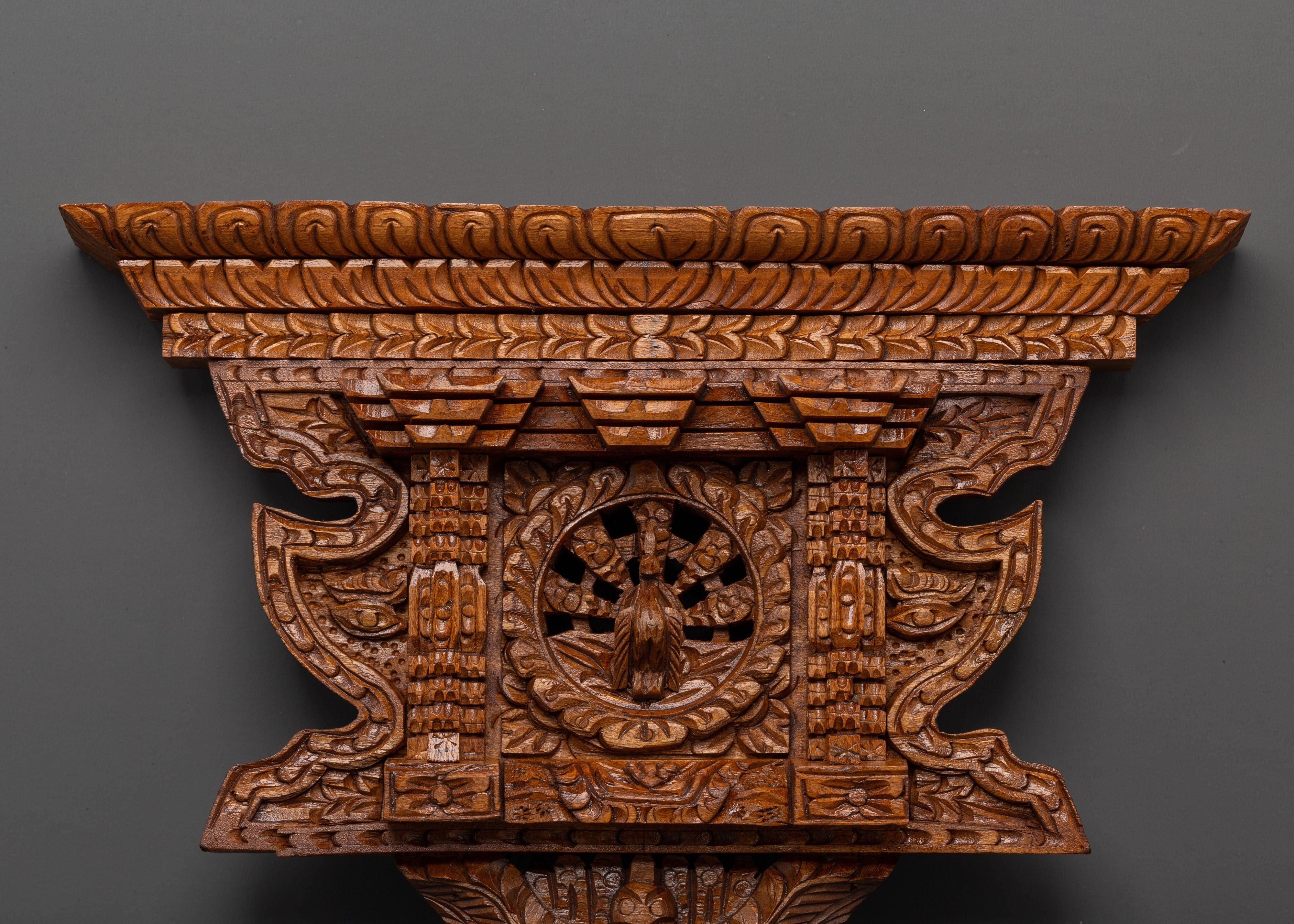 Hand-Carved Peacock Wall Hanging | Unique Wooden Art Piece