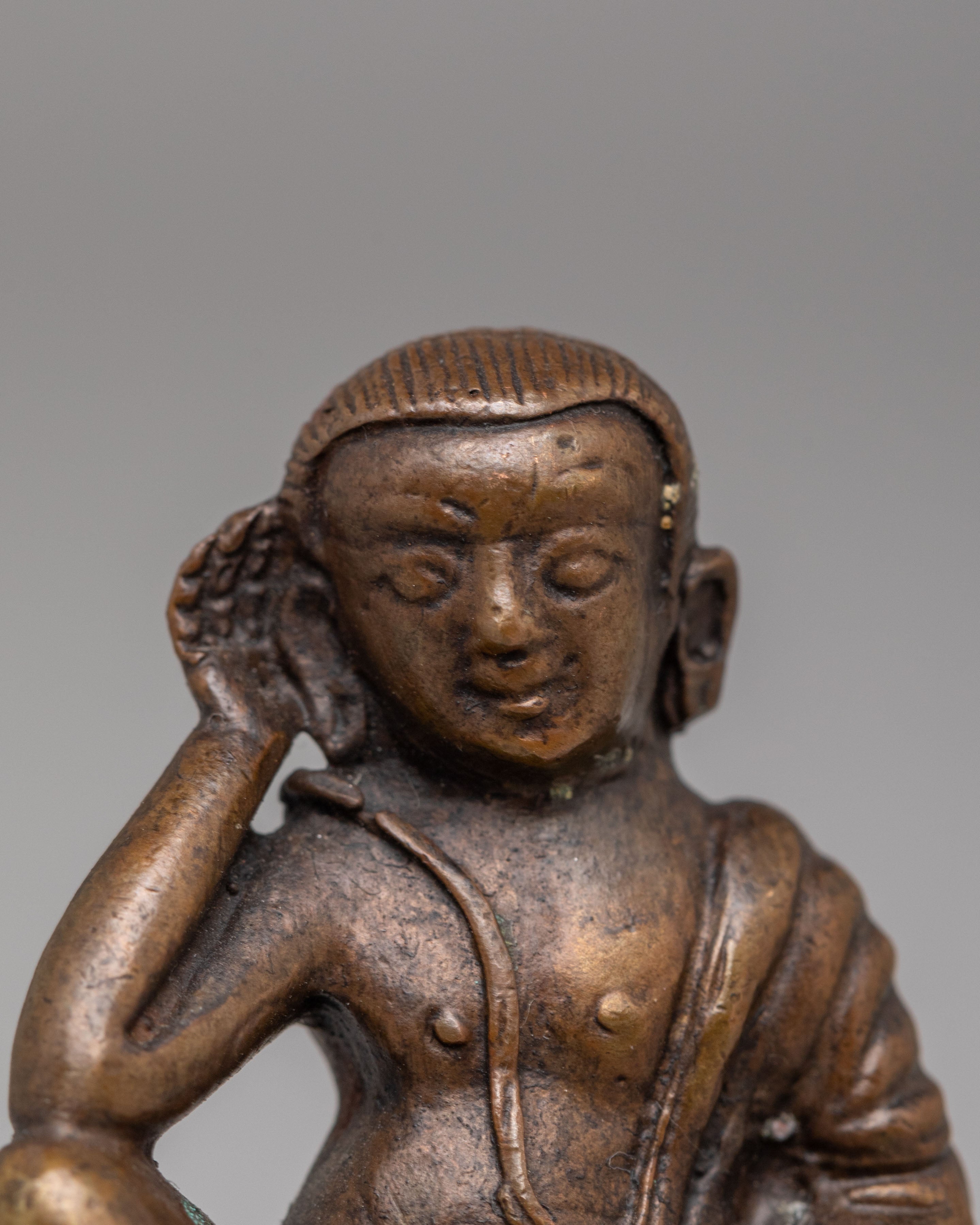 Machine-Made Milarepa Statue | Tibetan Buddhist Sculpture