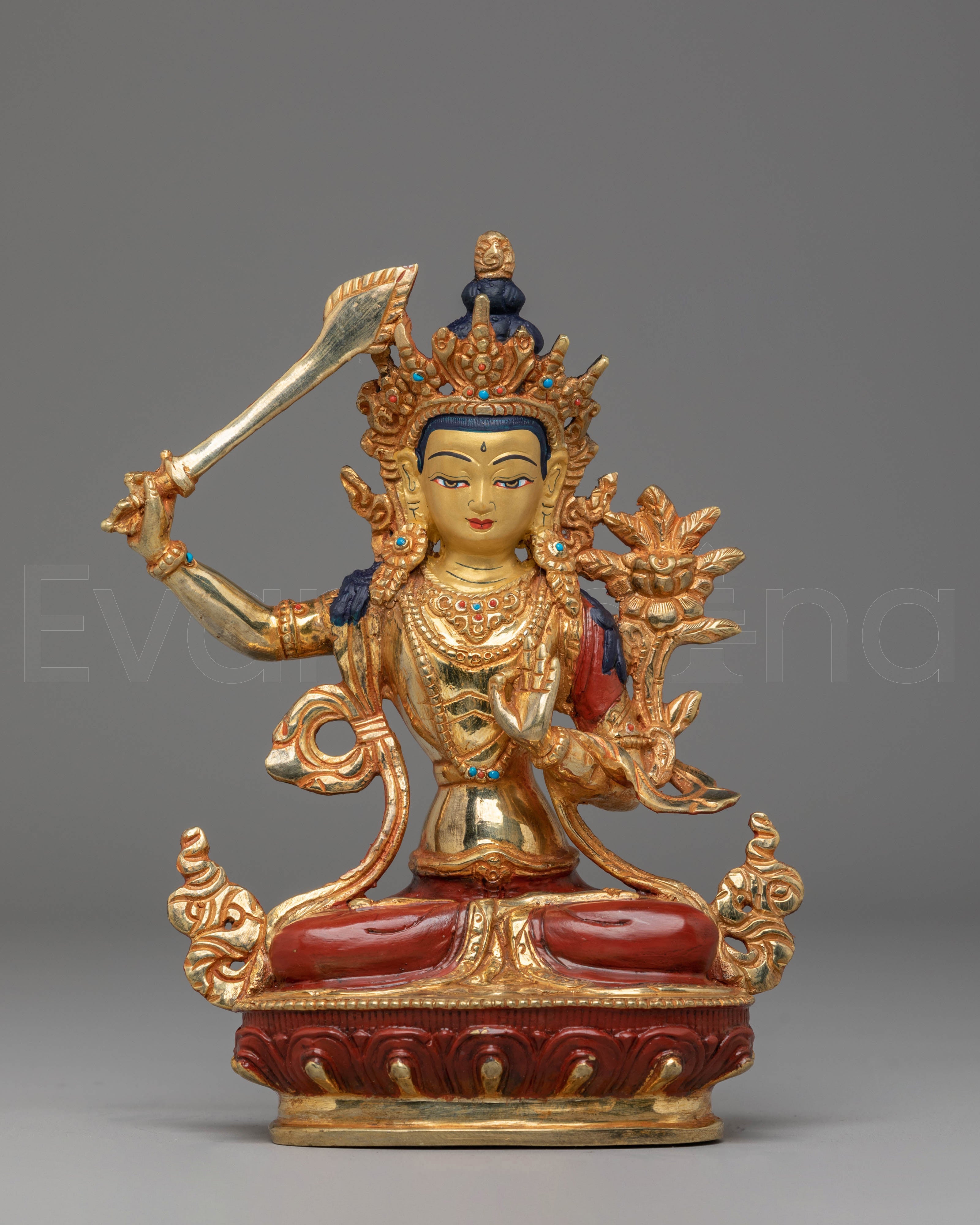 Handmade Bodhisattva Manjushri Sculpture
