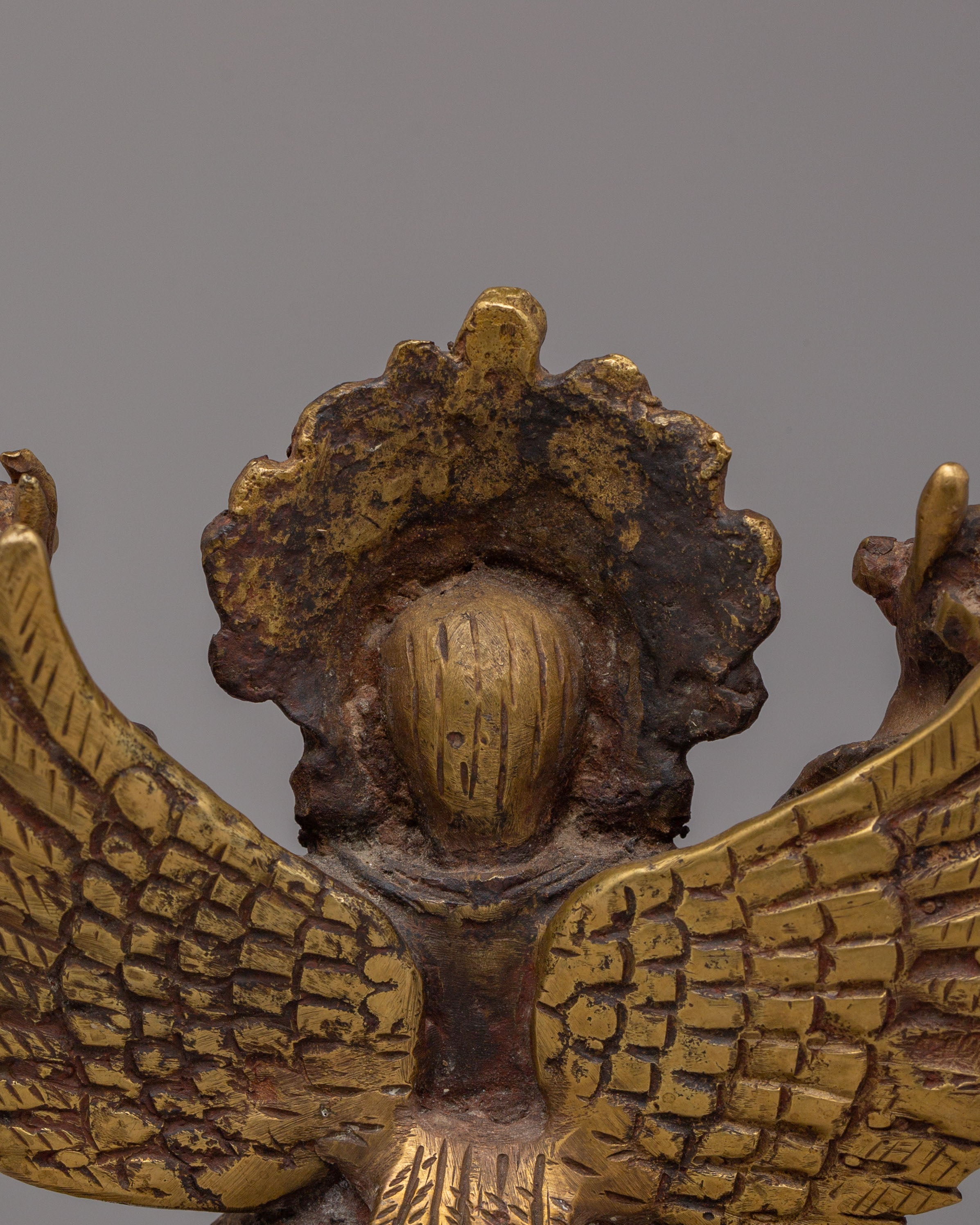 Sacred Guardian Garuda Statue | Handcrafted Brass Deity Figurine