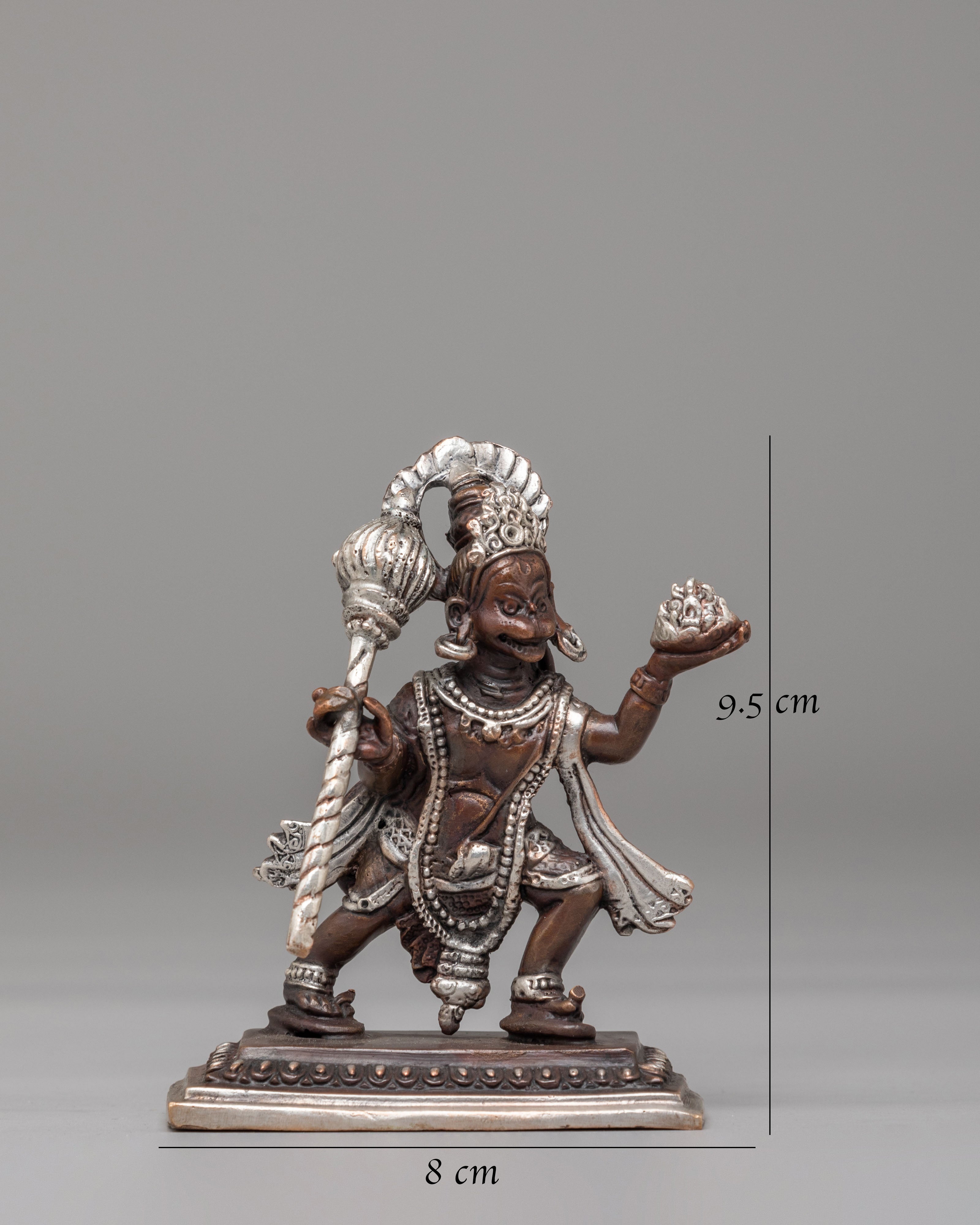 Handcrafted Hanuman Statue | Copper Body with Silver Plating