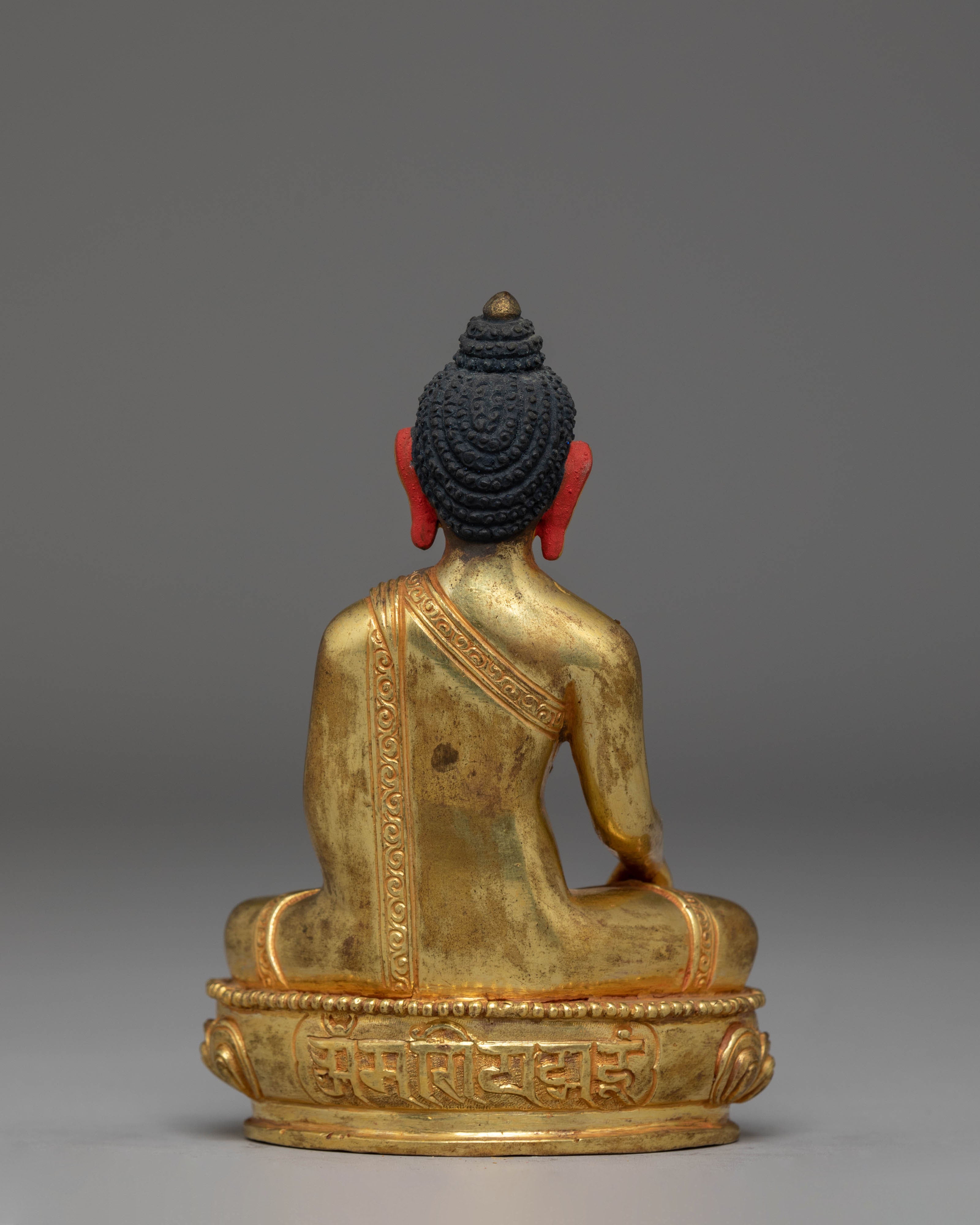 Gold Plated Statue of Shakyamuni Buddha | Gautama Buddha Artwork