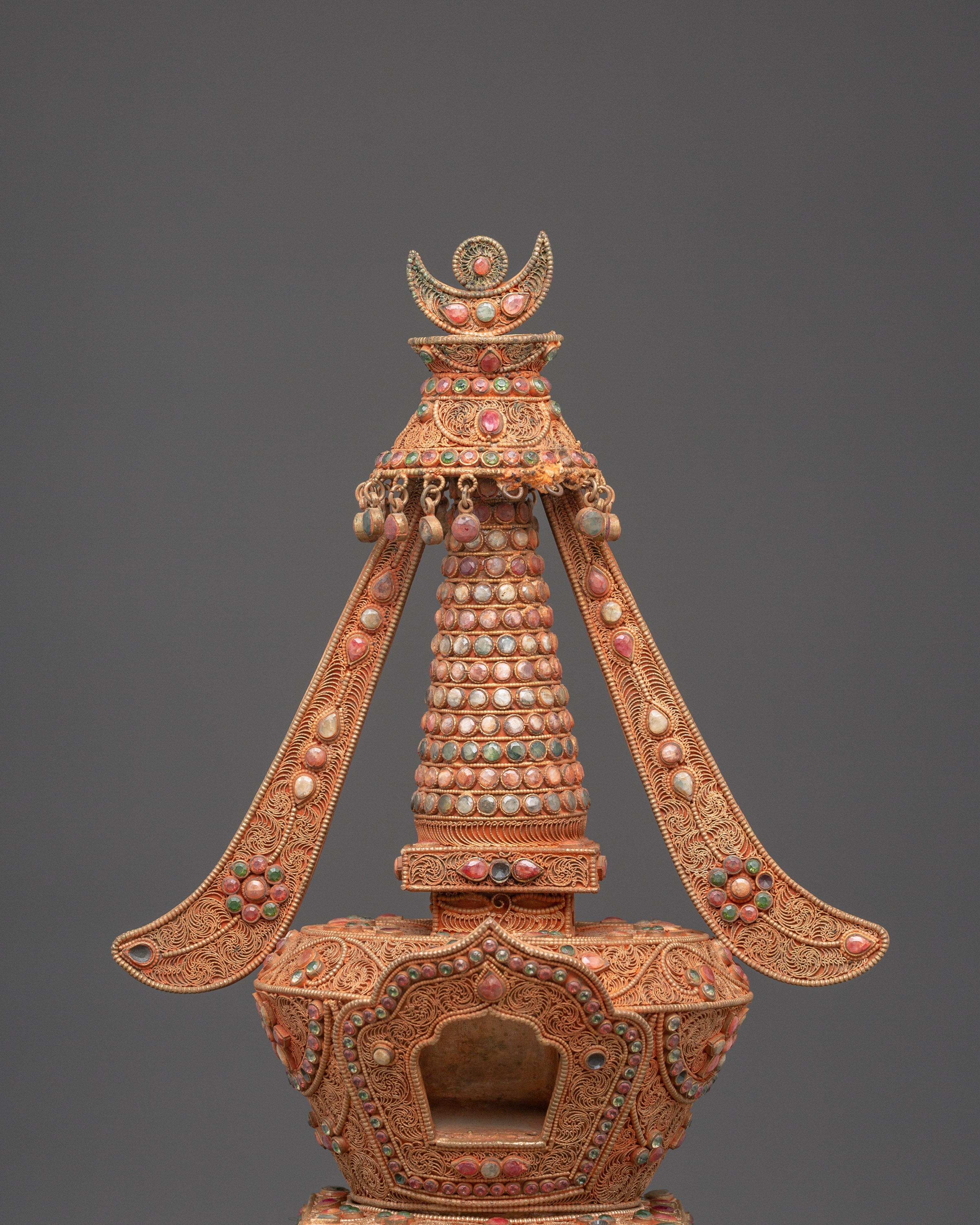 Stupa with Turquoise | Sacred Buddhist Shrine Relic