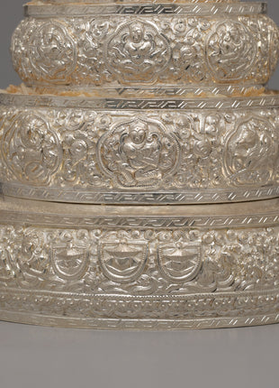 Buddhist Ritual Silver-Plated Mandala : Symbol of Spirituality and Craftsmanship | Buddhist Ritual Artifact