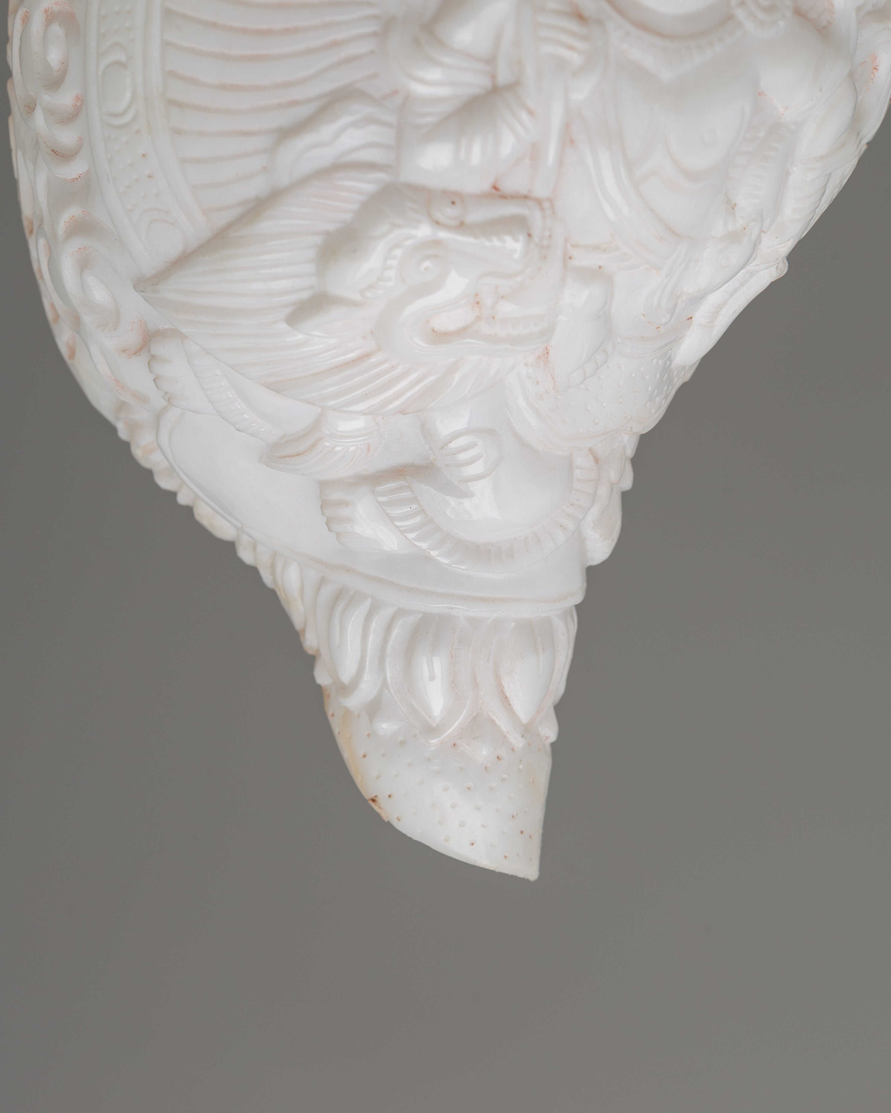 Religious Tibetan Conch Shell | Buddhist Offering Shell
