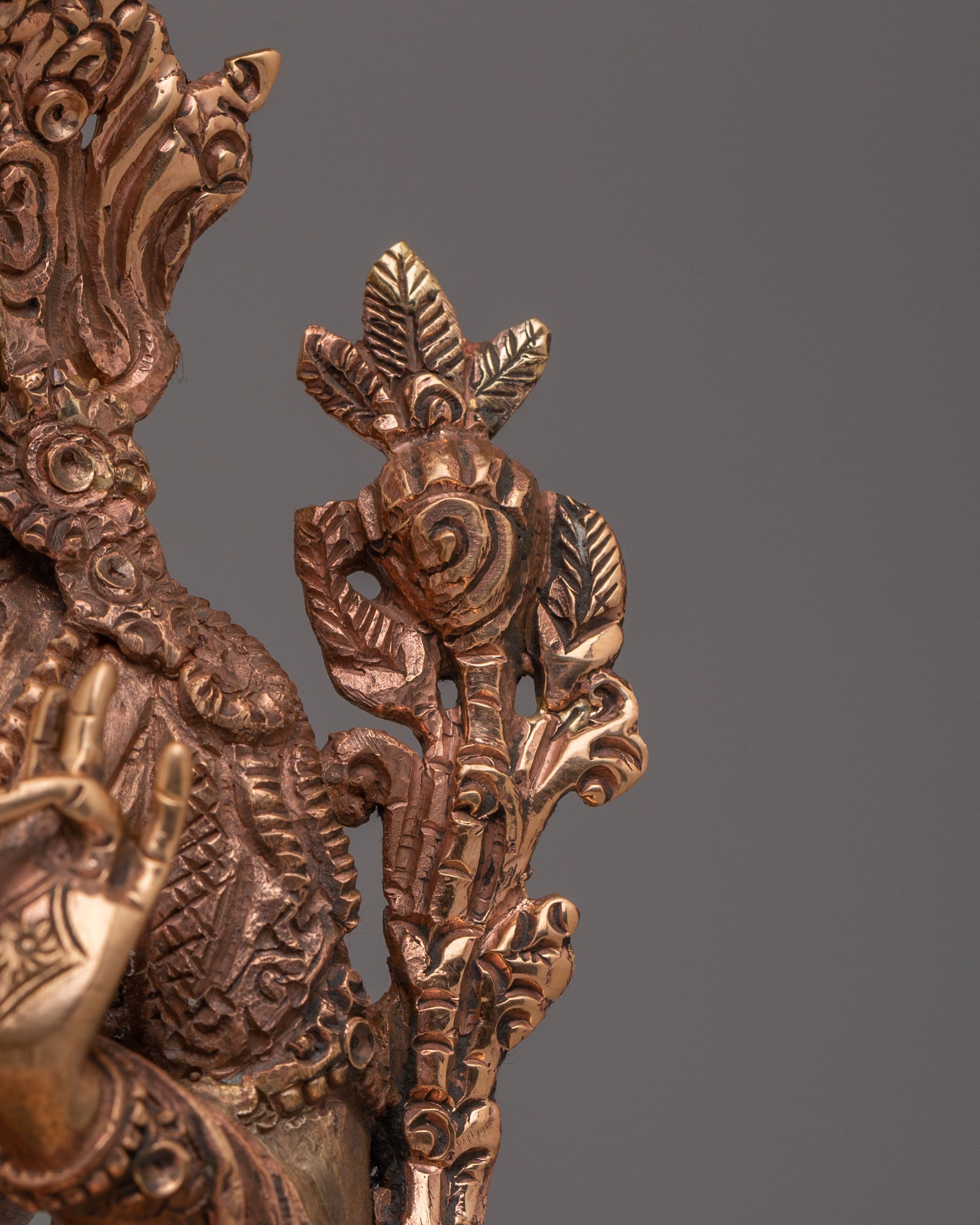 Handcrafted Sacred Green Tara Statue: Embodiment of Compassion