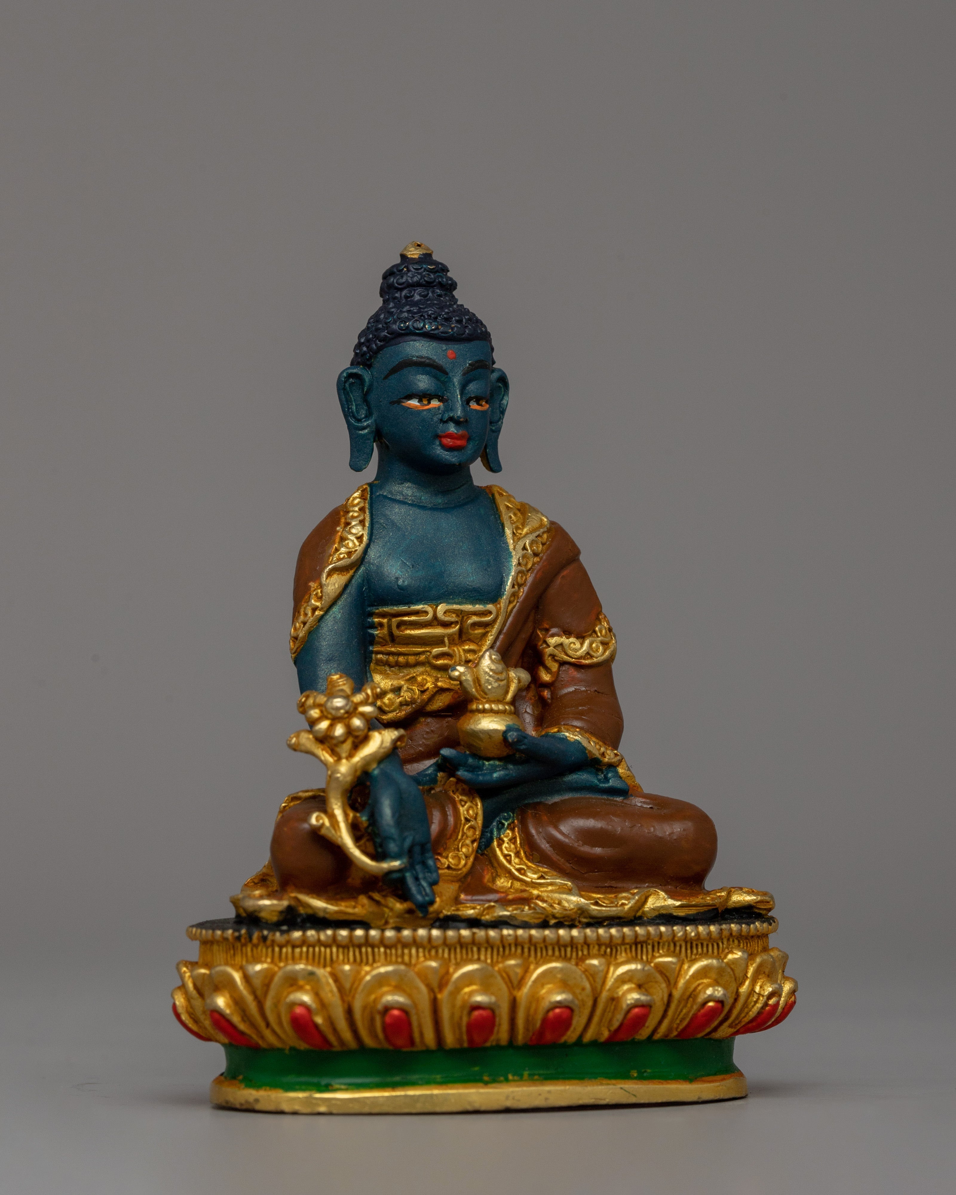 Tibetan Buddhist Bhaishajya Guru Statue | Healing & Prosperity Altar Decor