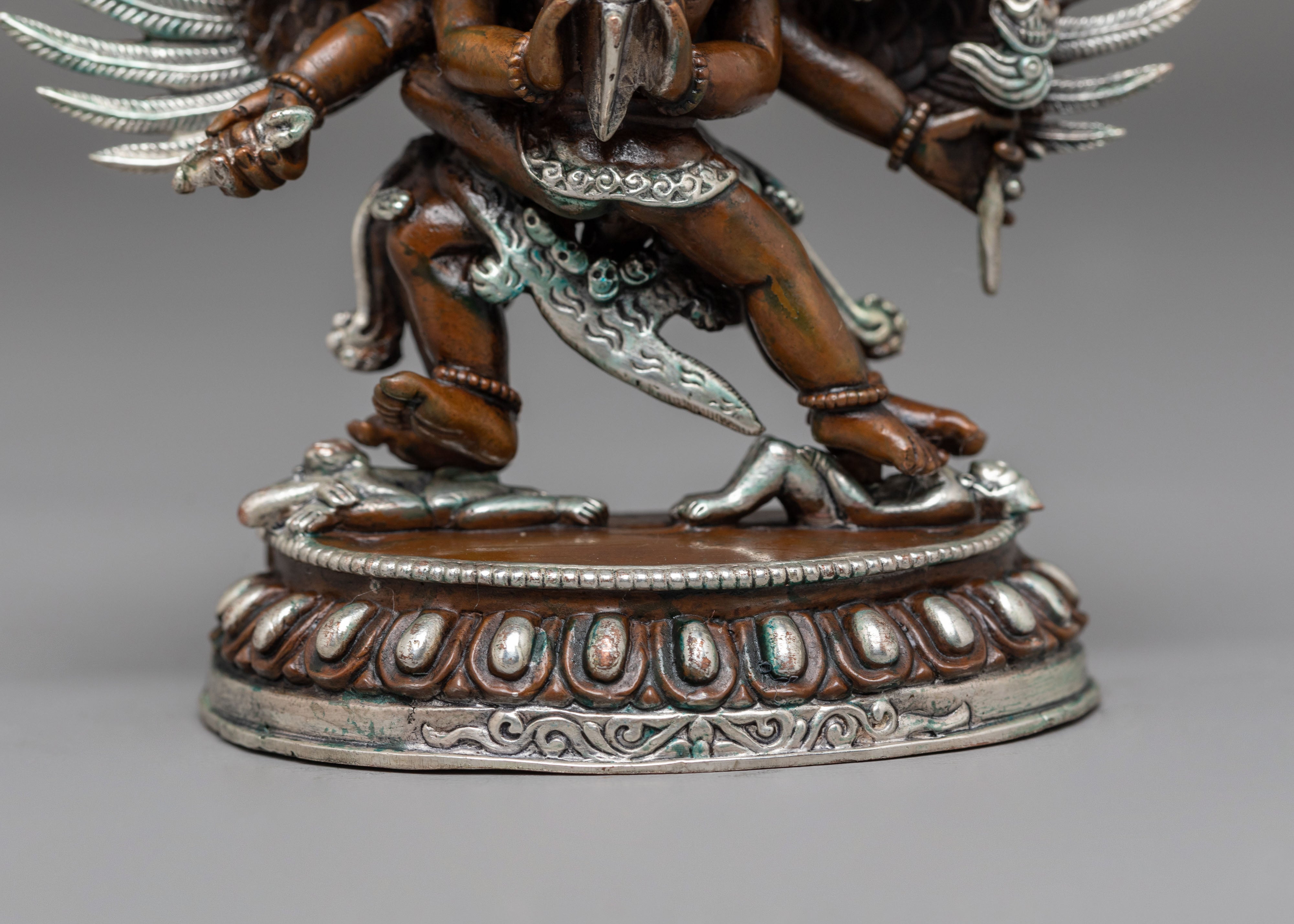 Handmade Vajrakilaya Buddhist Statue | Tibetan Wrathful Deity Sculpture