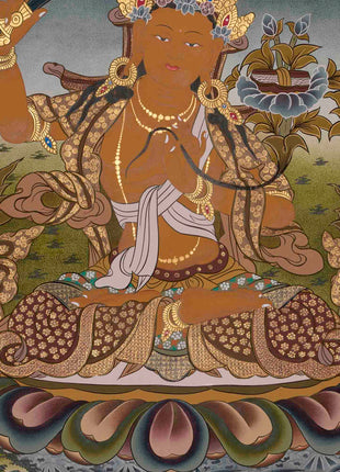 Arya Bodhisattva Manjushri Thanka | Canvas Painting For Wall Hanging