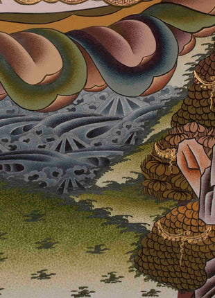 Arya Bodhisattva Manjushri Thanka | Canvas Painting For Wall Hanging