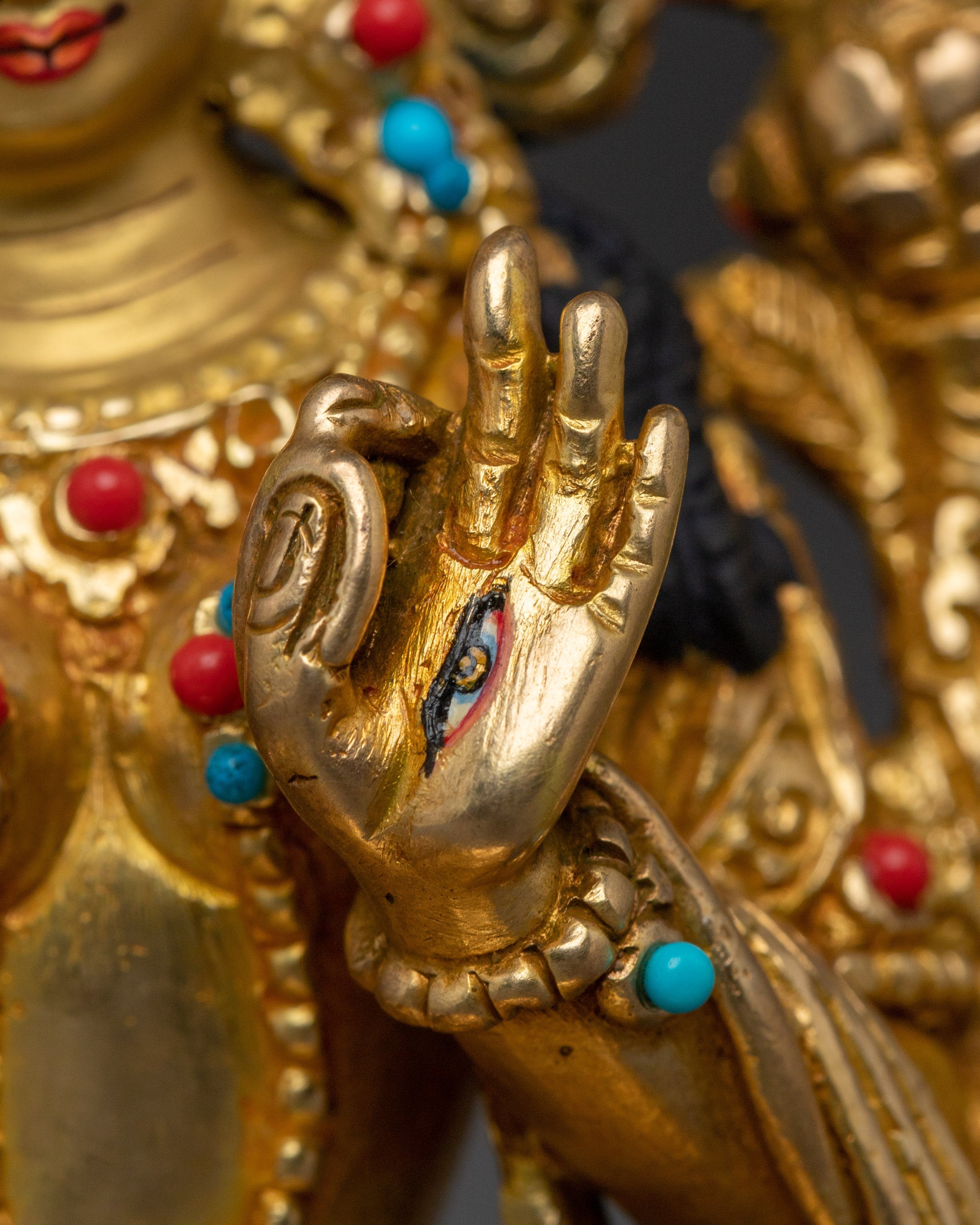 Golden Bodhisattva Statue Set | Tibetan Buddhism Five Enlightened  Beings