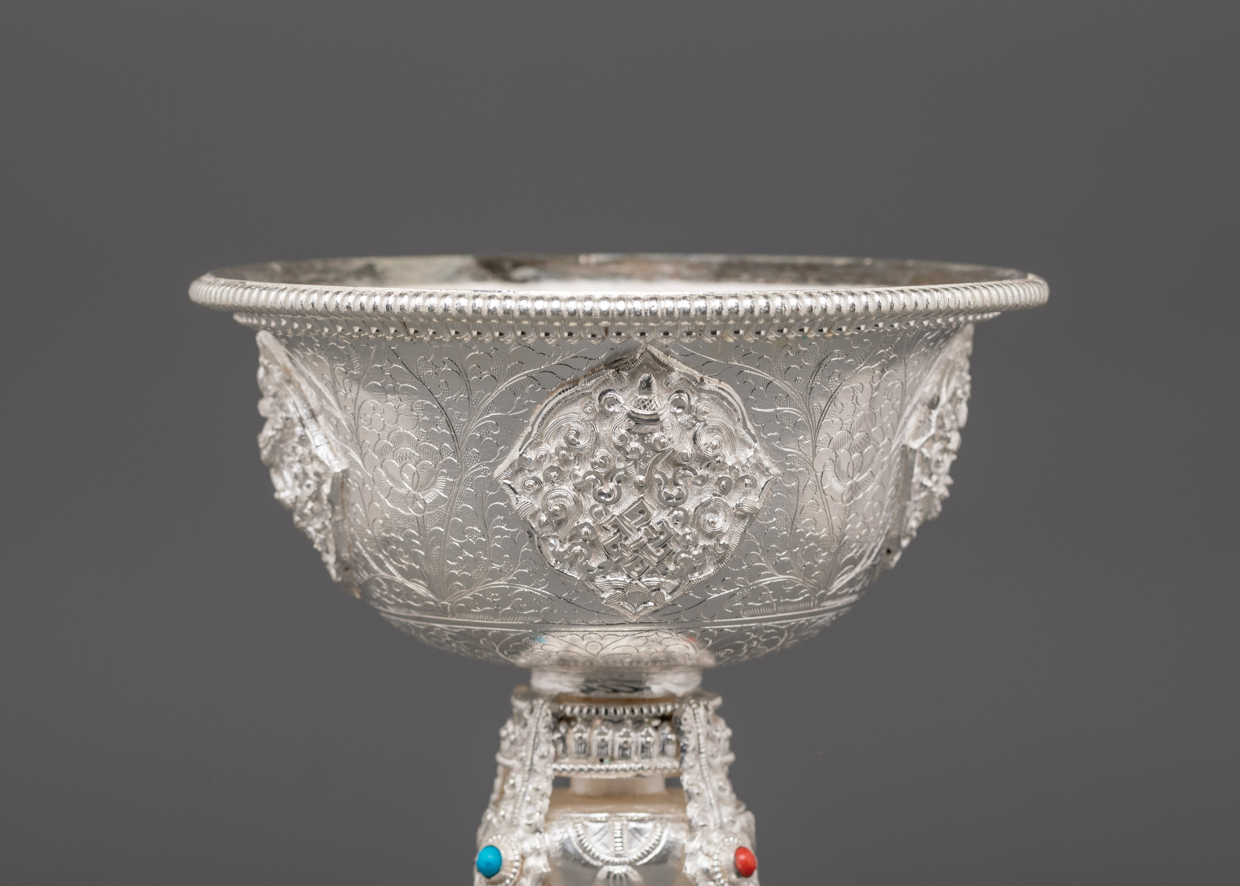 Silver Ritual Butter Lamp | Lamp for Offerings