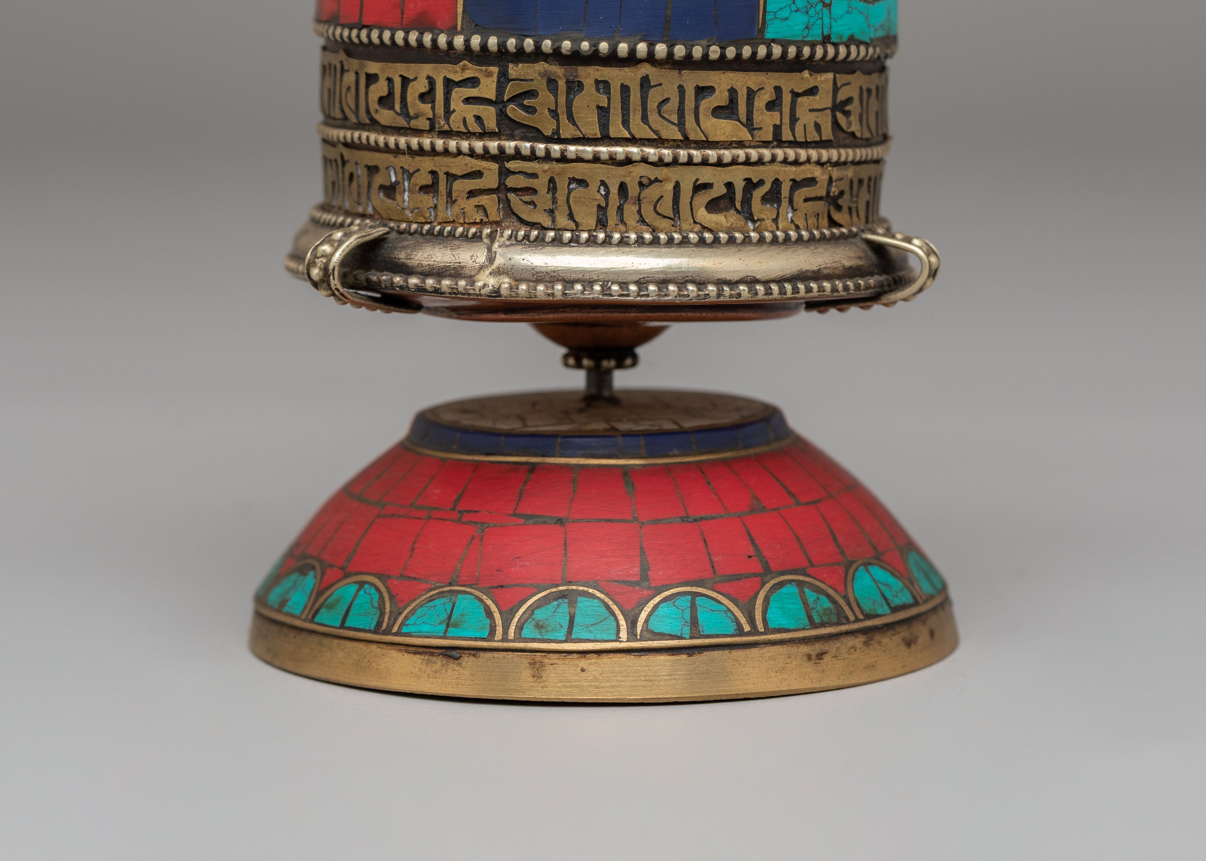 Handcrafted Prayer Wheel for Abundance | Tibetan Mantra Spinner