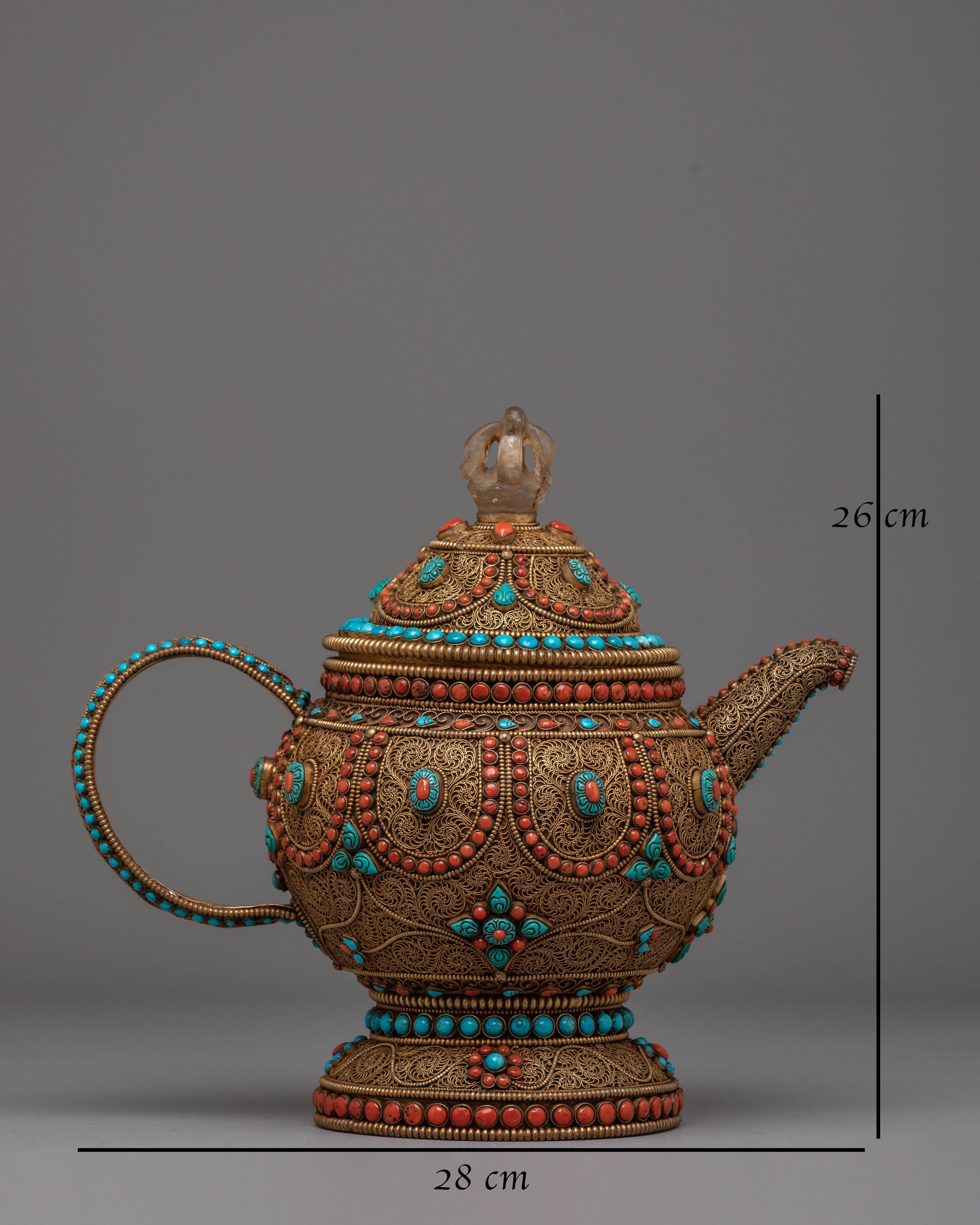 Tibetan Tea Pot for Home Decor | Spiritual & Artistic Teapot