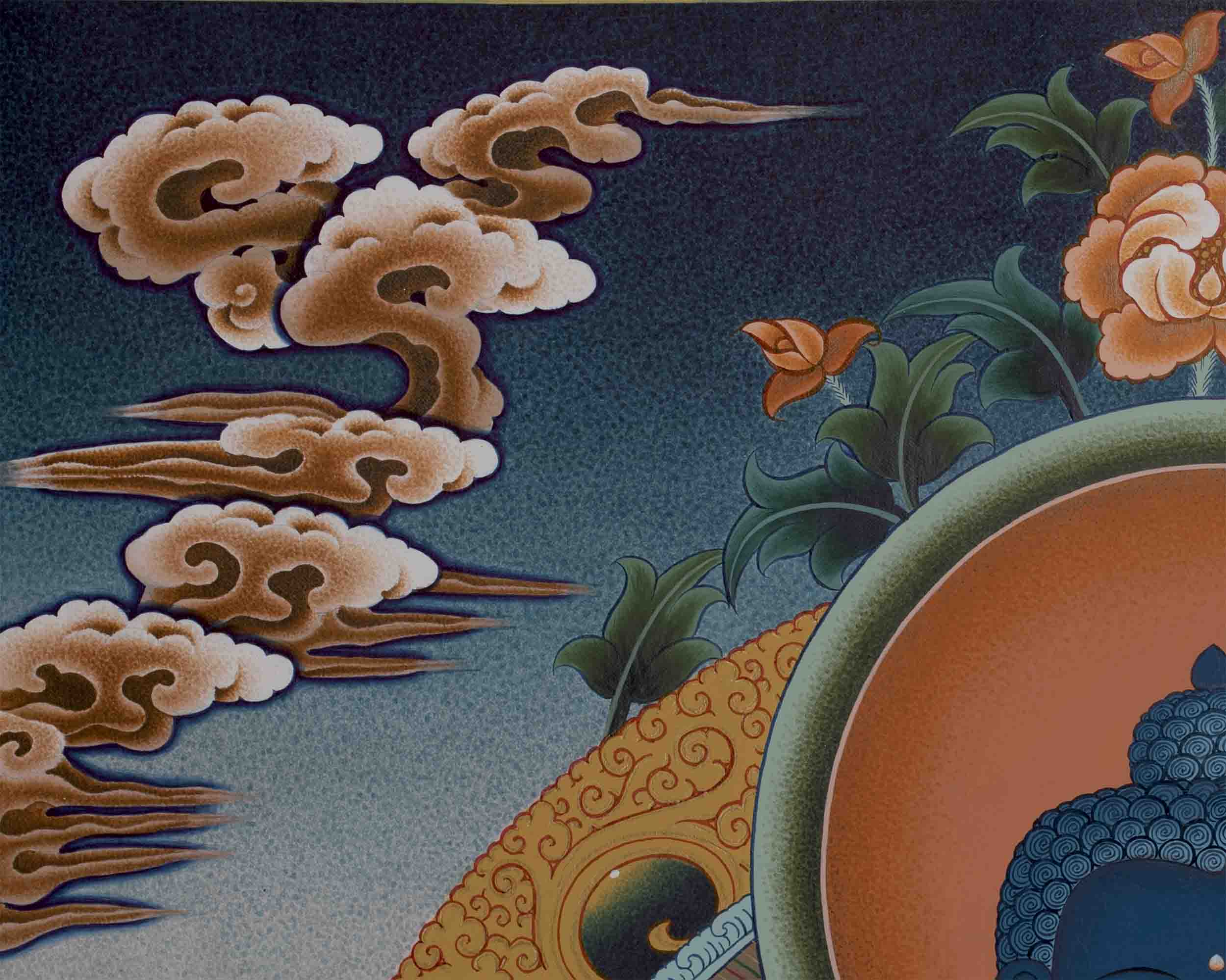 Hand-Painted Samantabhadra Thangka | Spiritual Wall Hanging