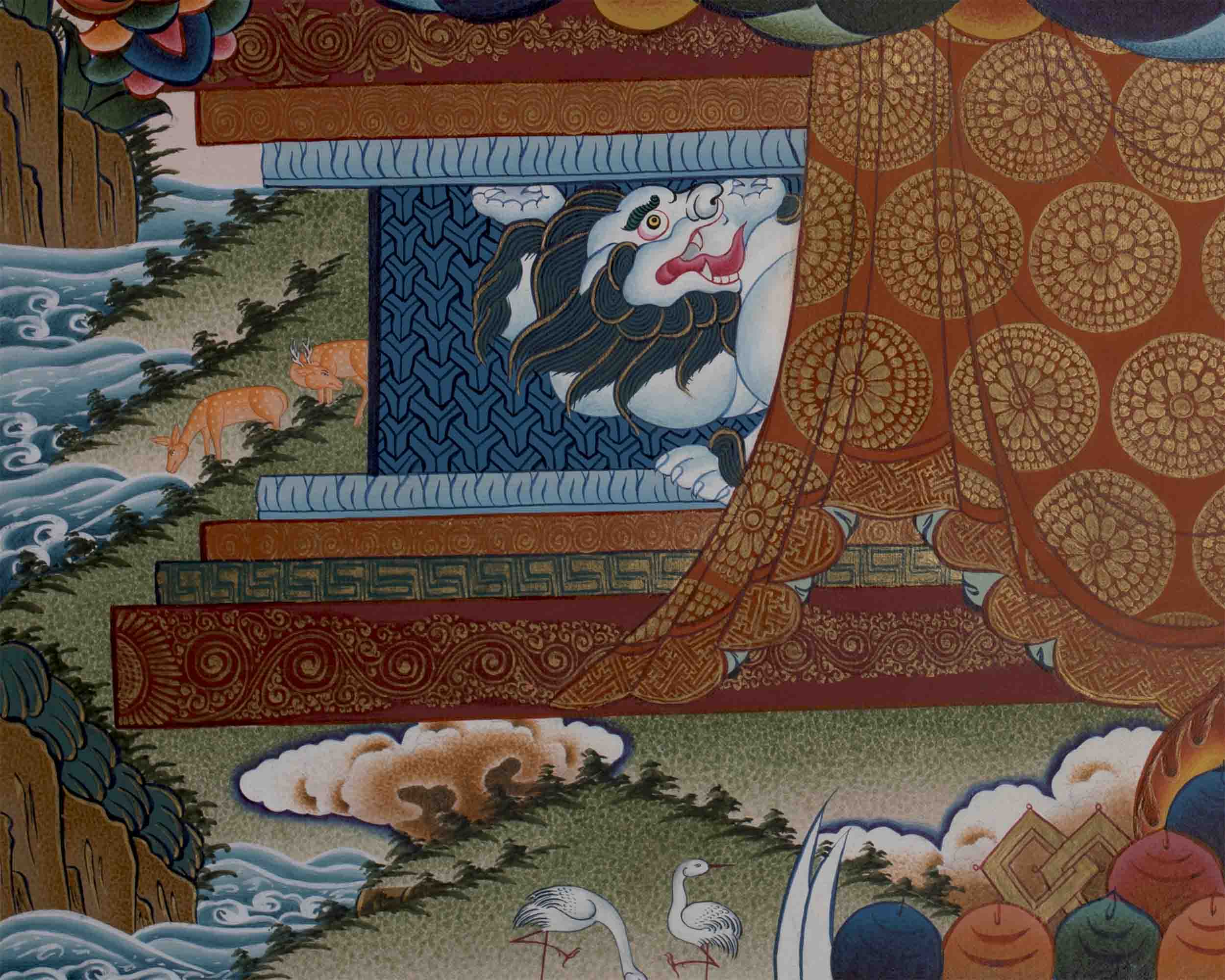 Hand-Painted Samantabhadra Thangka | Spiritual Wall Hanging