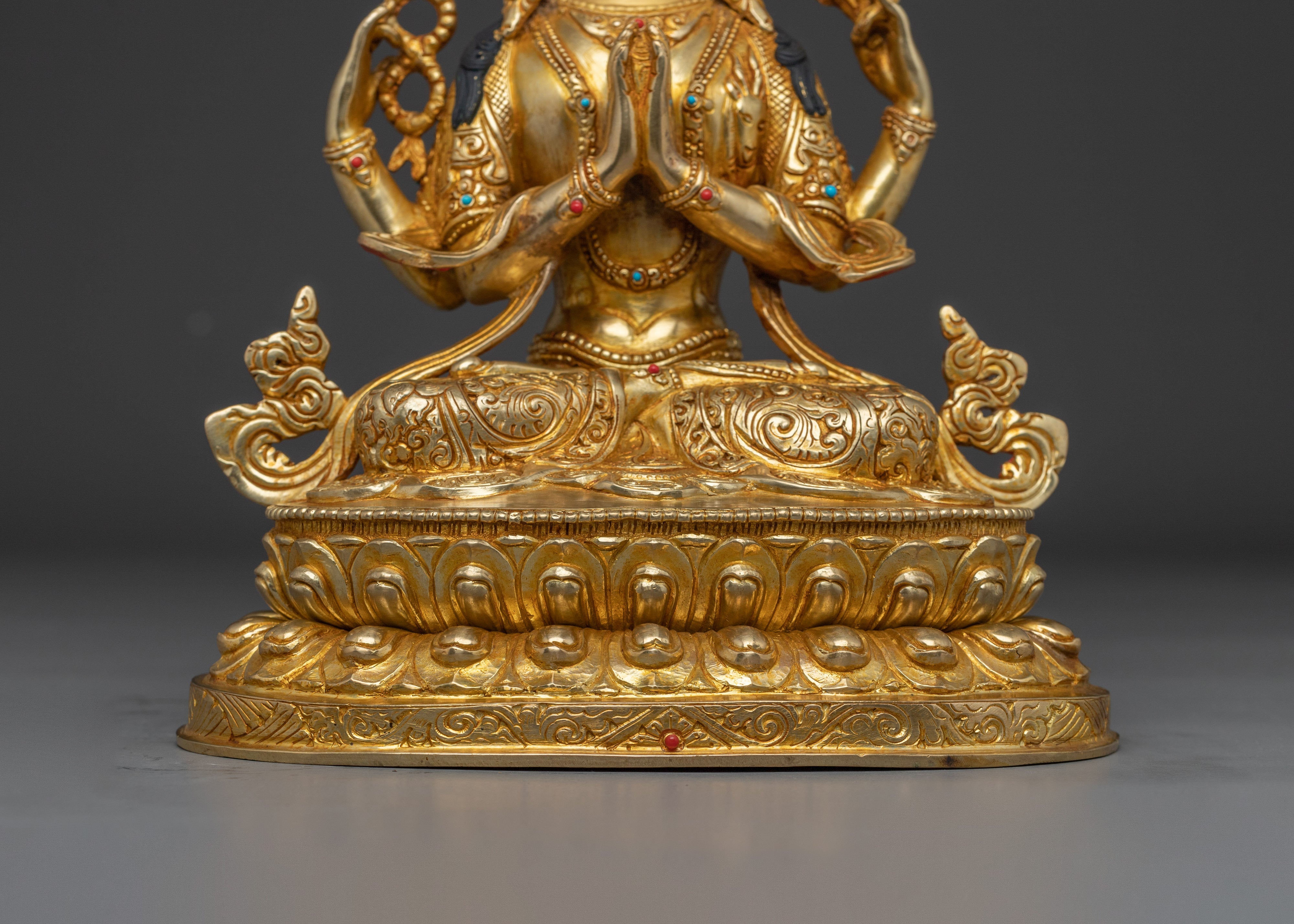 Handmade Buddha Artwork of Chenrezig | Protector and Healer in Tibetan Buddhism