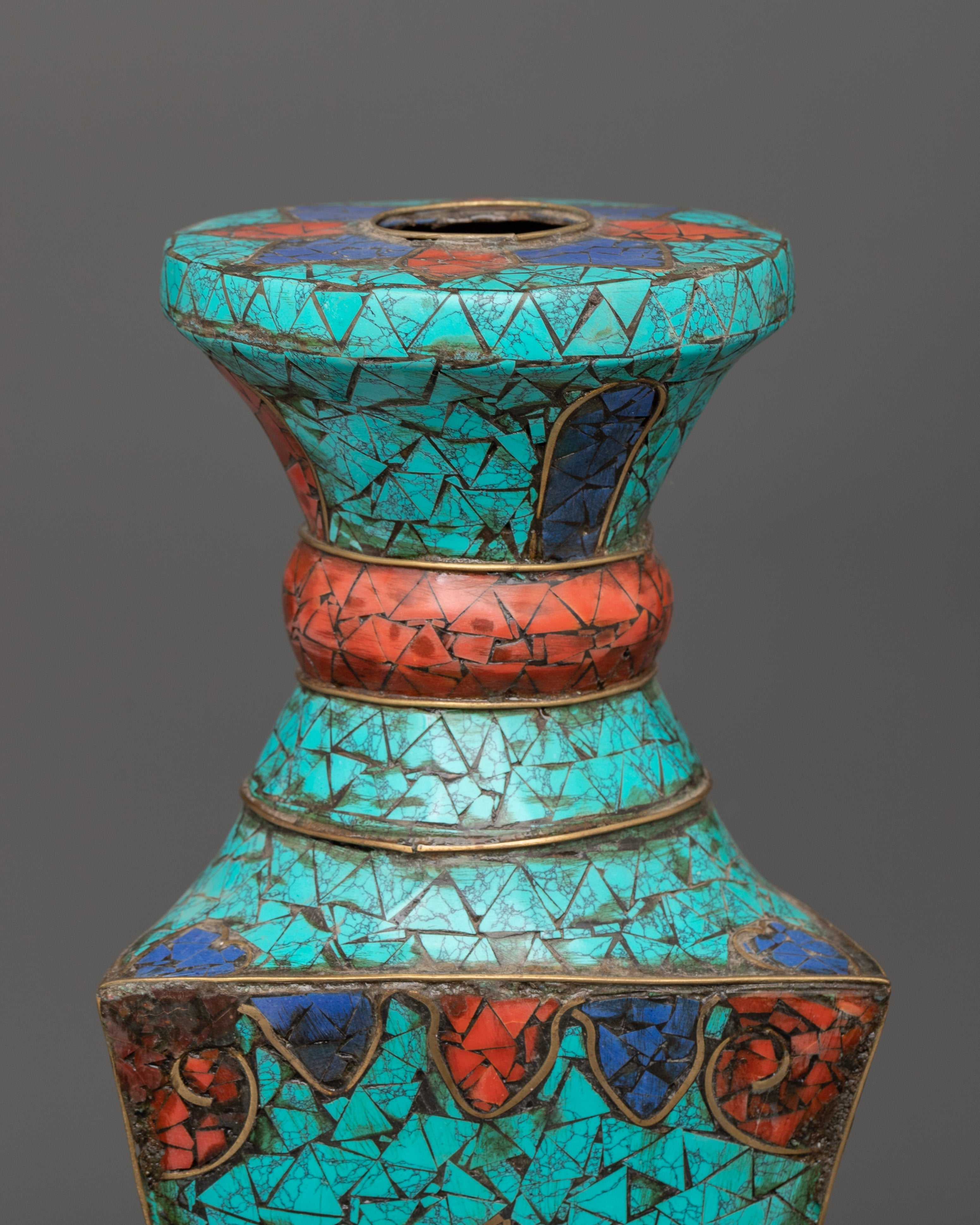 Flower Vase Copper Craft | Tibetan Art