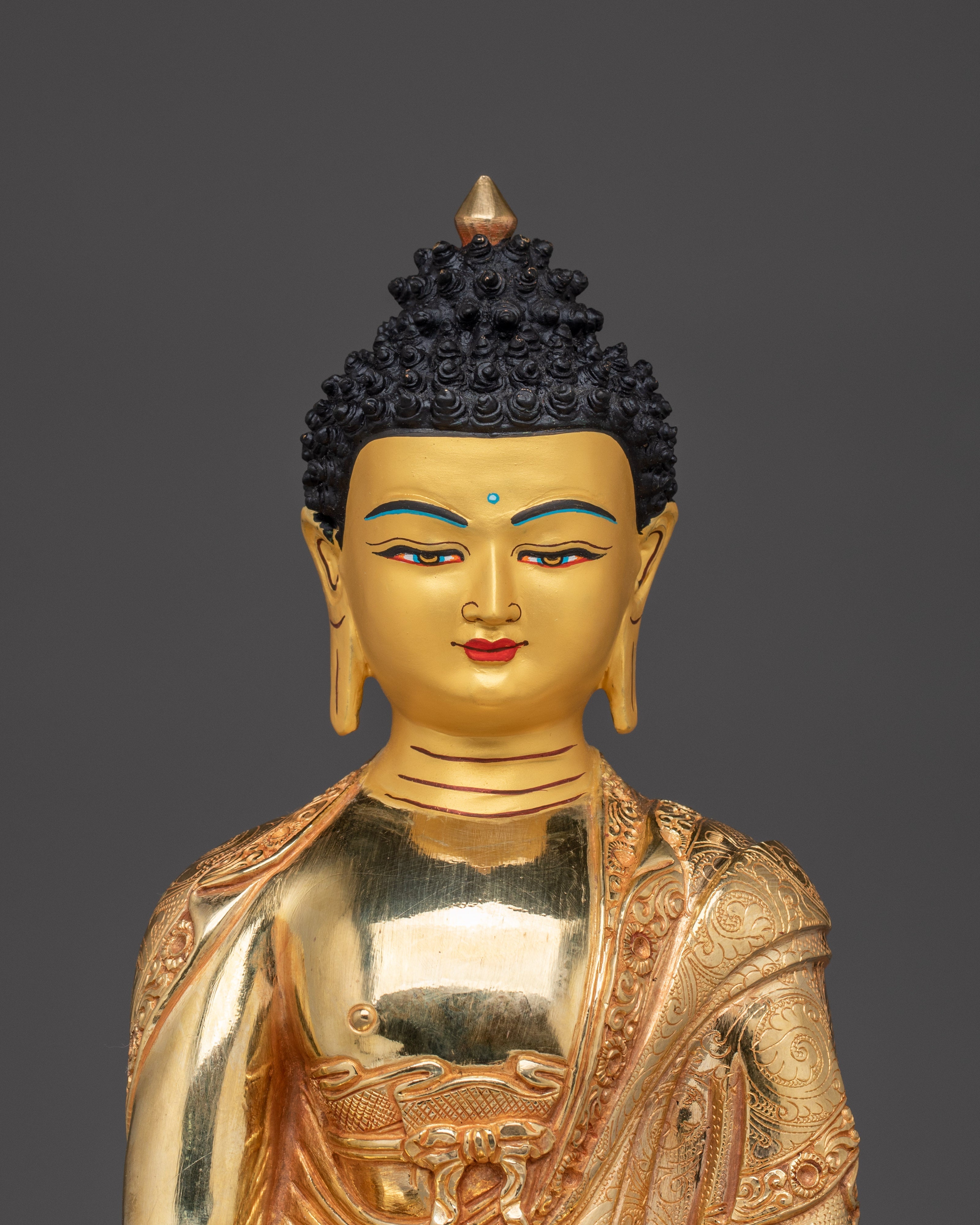 Sangay Shakyamuni The Enlightened One | Traditionally 24K Gold Gilded Statue