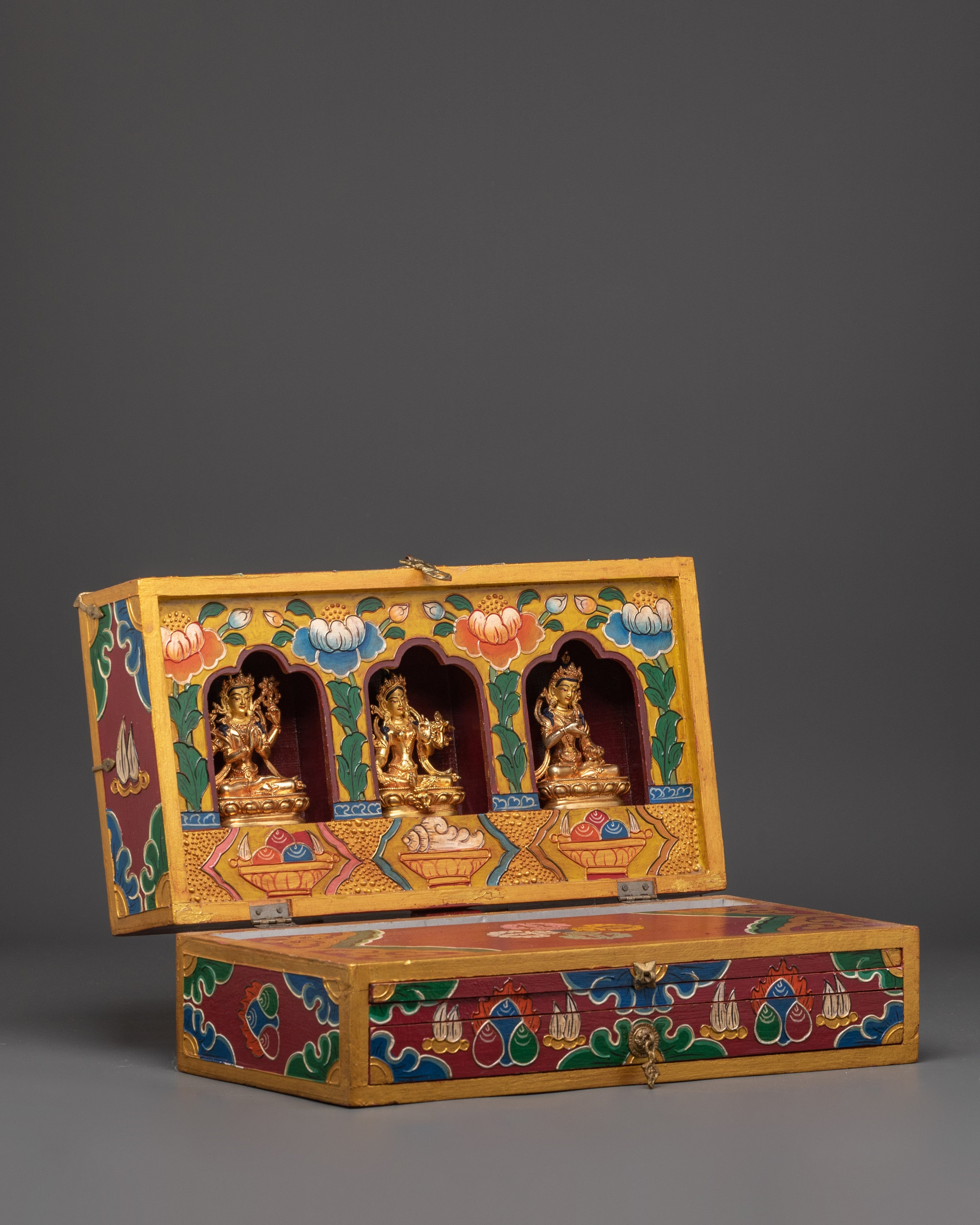 Buddhist Altar Box with Buddha Statue | Altar and Meditation Decor