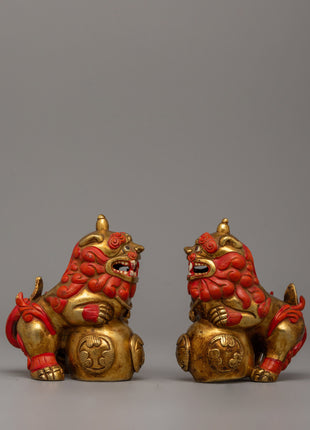 Handicrafted Foo Dog Lion | Buddhist Sacred Decor