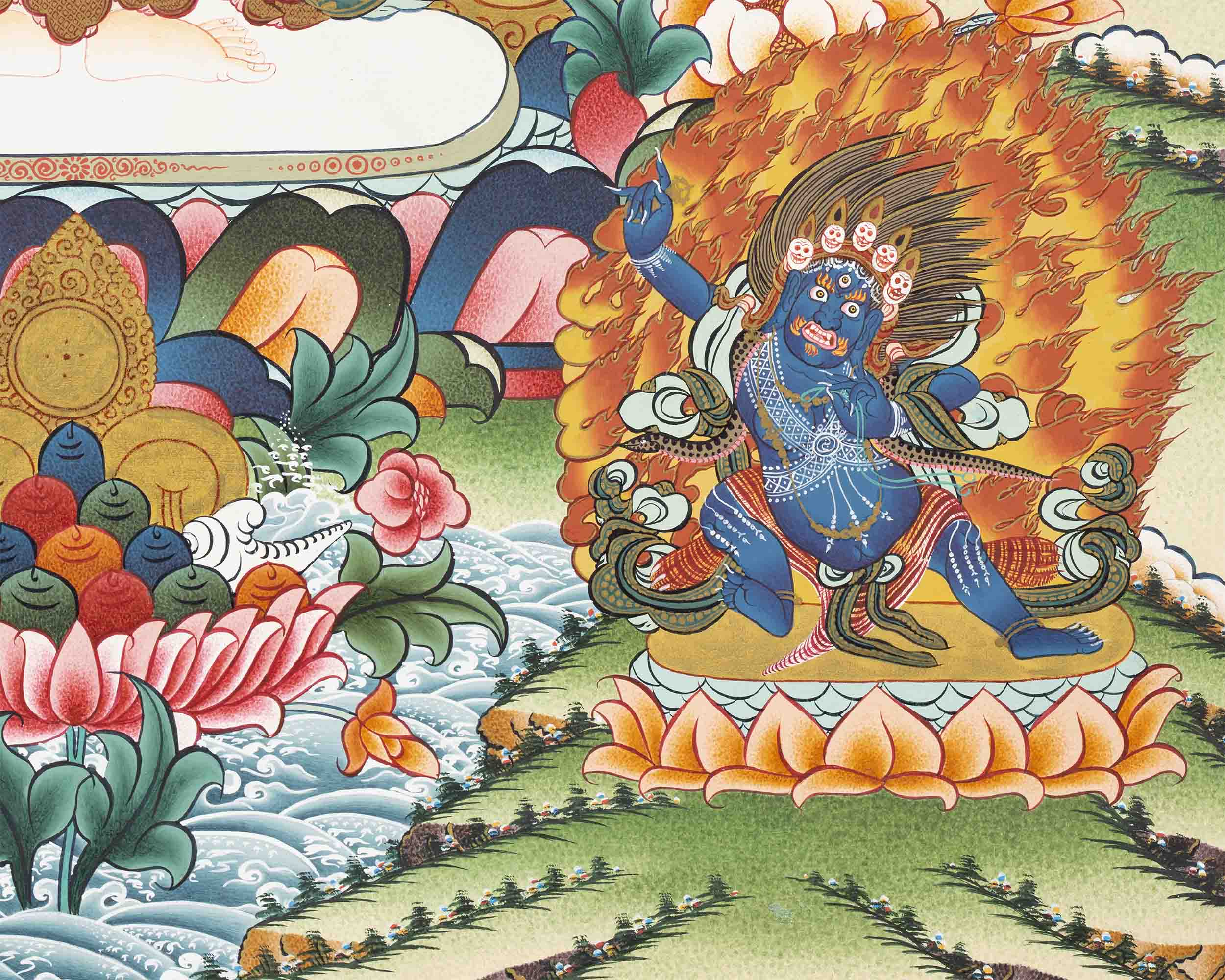 1000 Armed Avalokiteshvara Thangka | Tibetan Wall Hanging