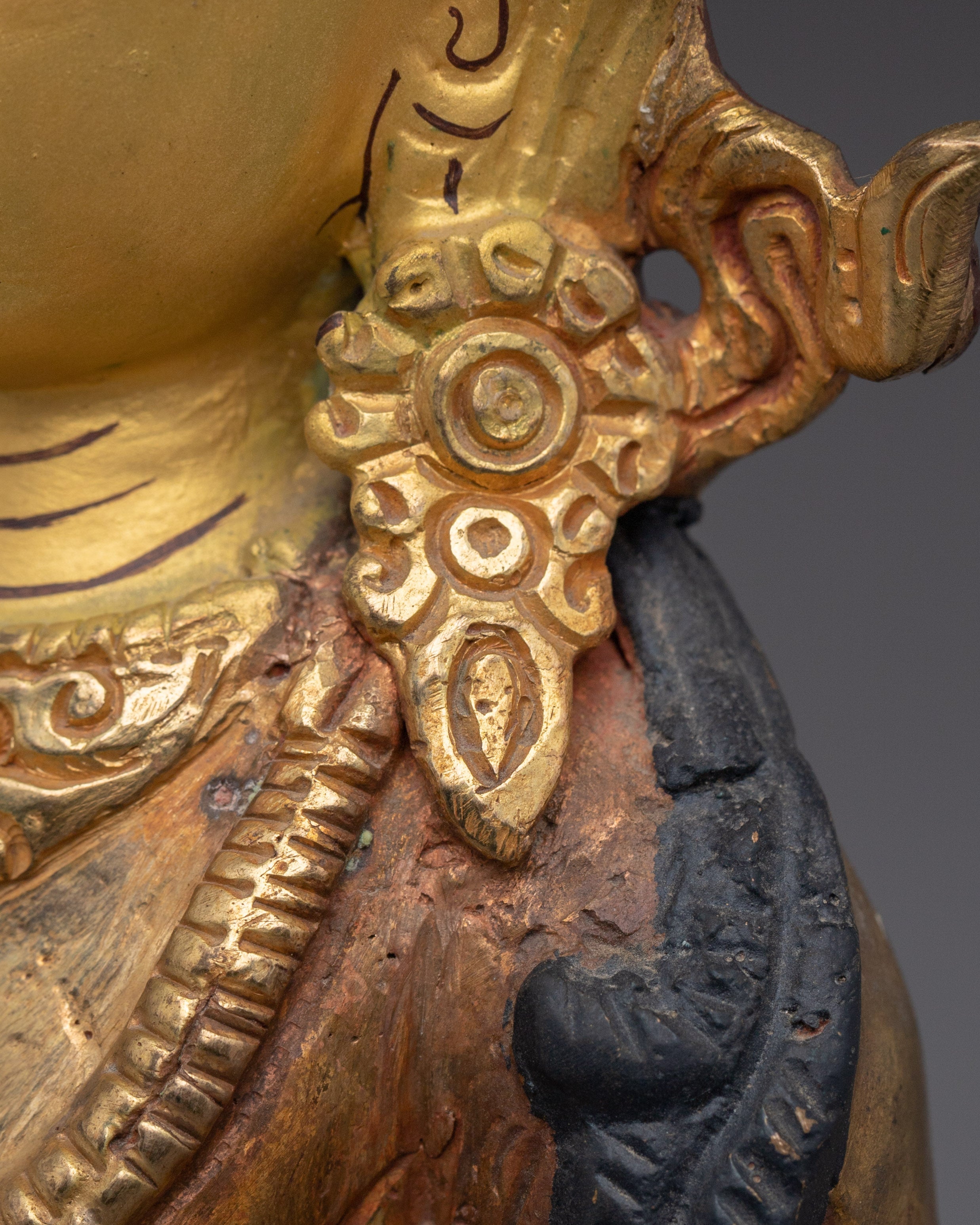 Amitayus Handcrafted Oxidized Copper Statue | Sacred Buddhist Art