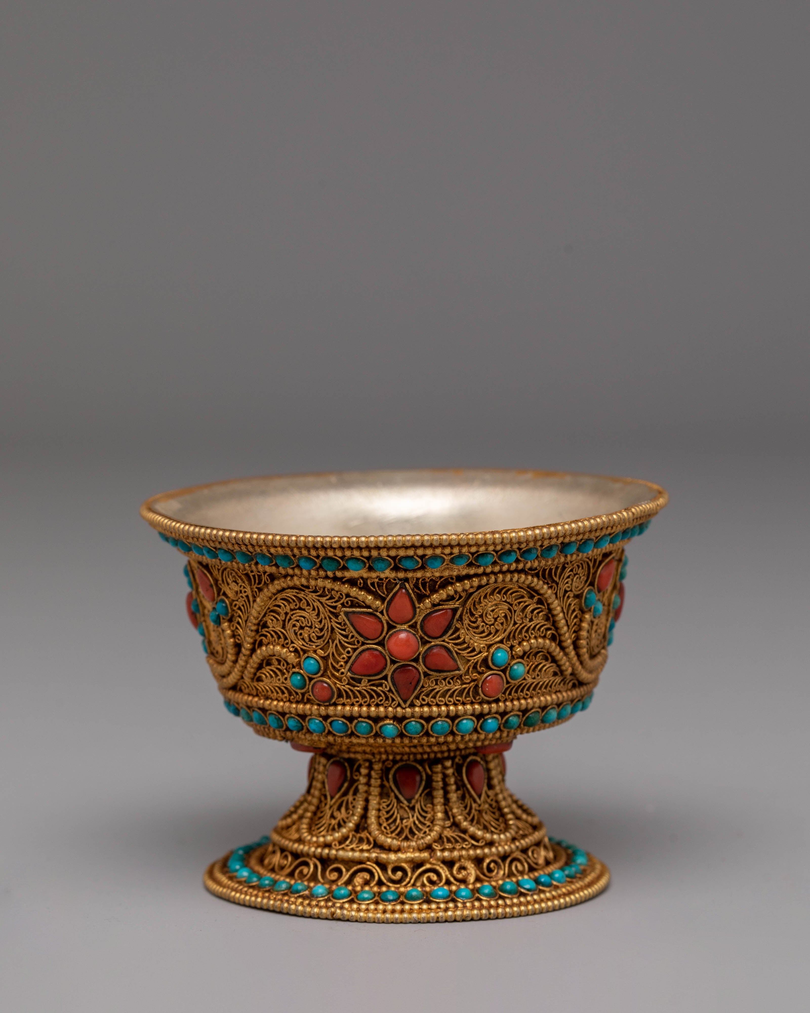 Traditional Tibetan Buddhist Offering Bowl | Offering Bowl for Ceremonies