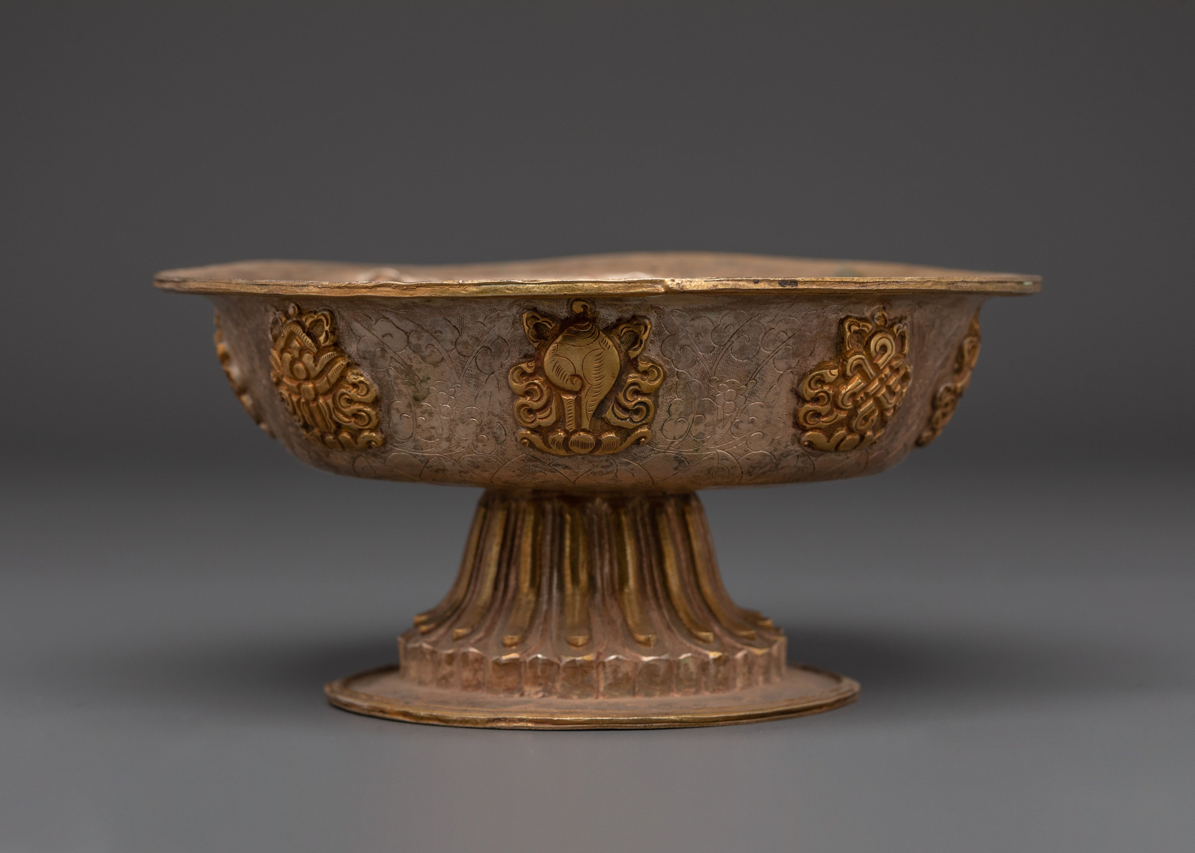 Traditional Serkyem Offering Set | Tibetan Ritual Offering Vessel