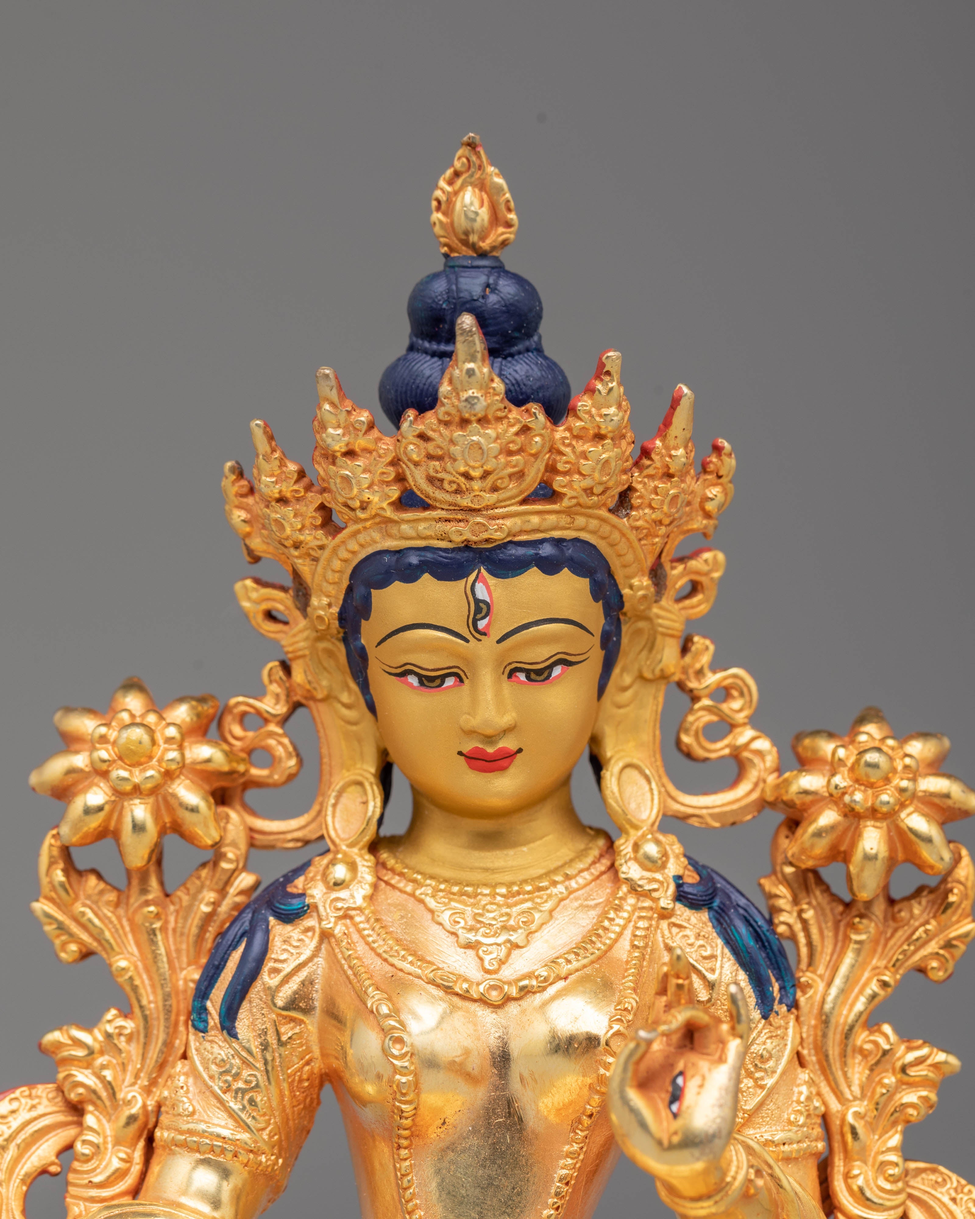 Green Tara Compassion Statue | Handcrafted Tibetan Deity Figurine