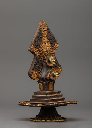 Oxidized Copper Torma | Traditional Himalayan Art
