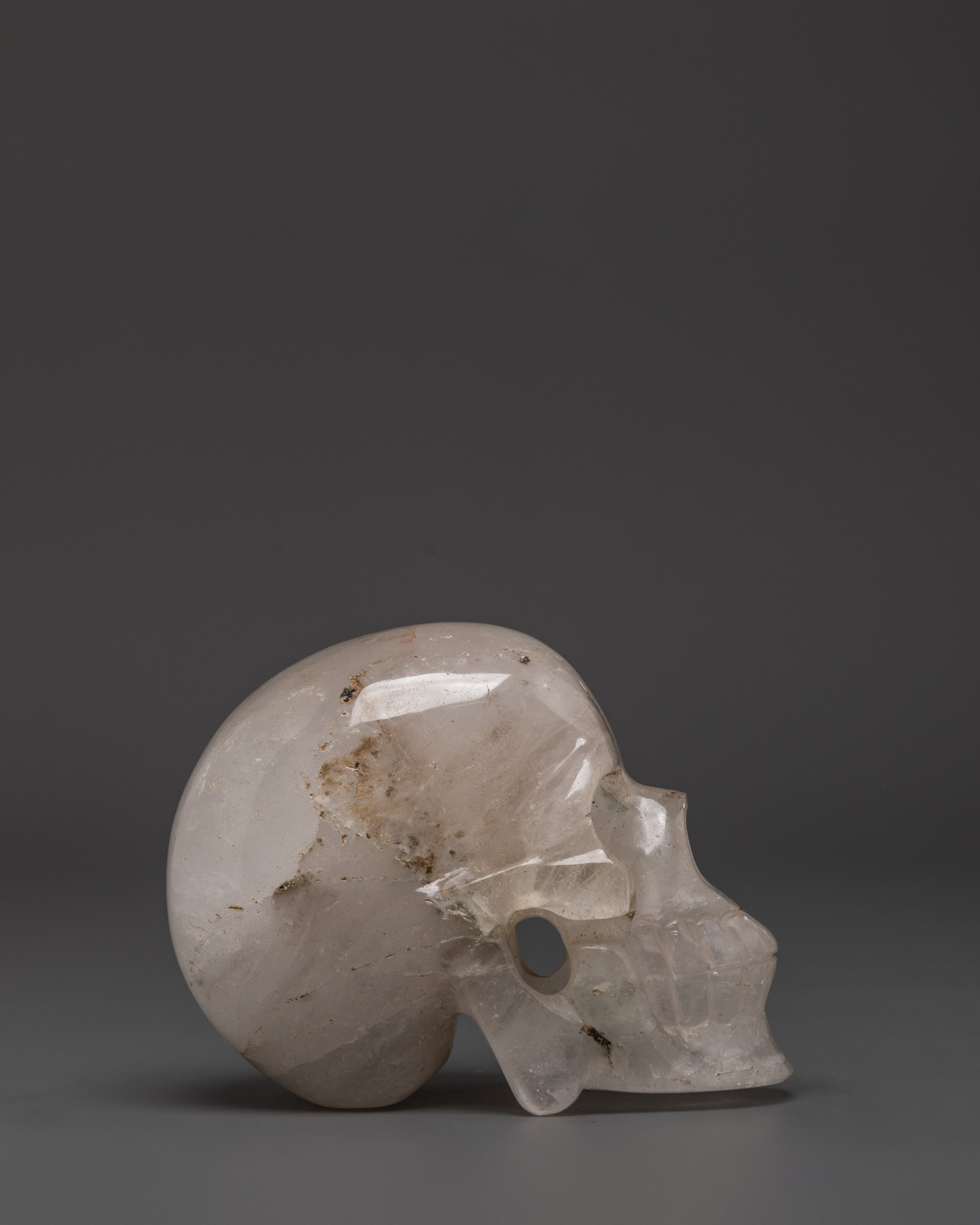 Crystal Skull Head Carving | Clear Quartz Crystal Skull