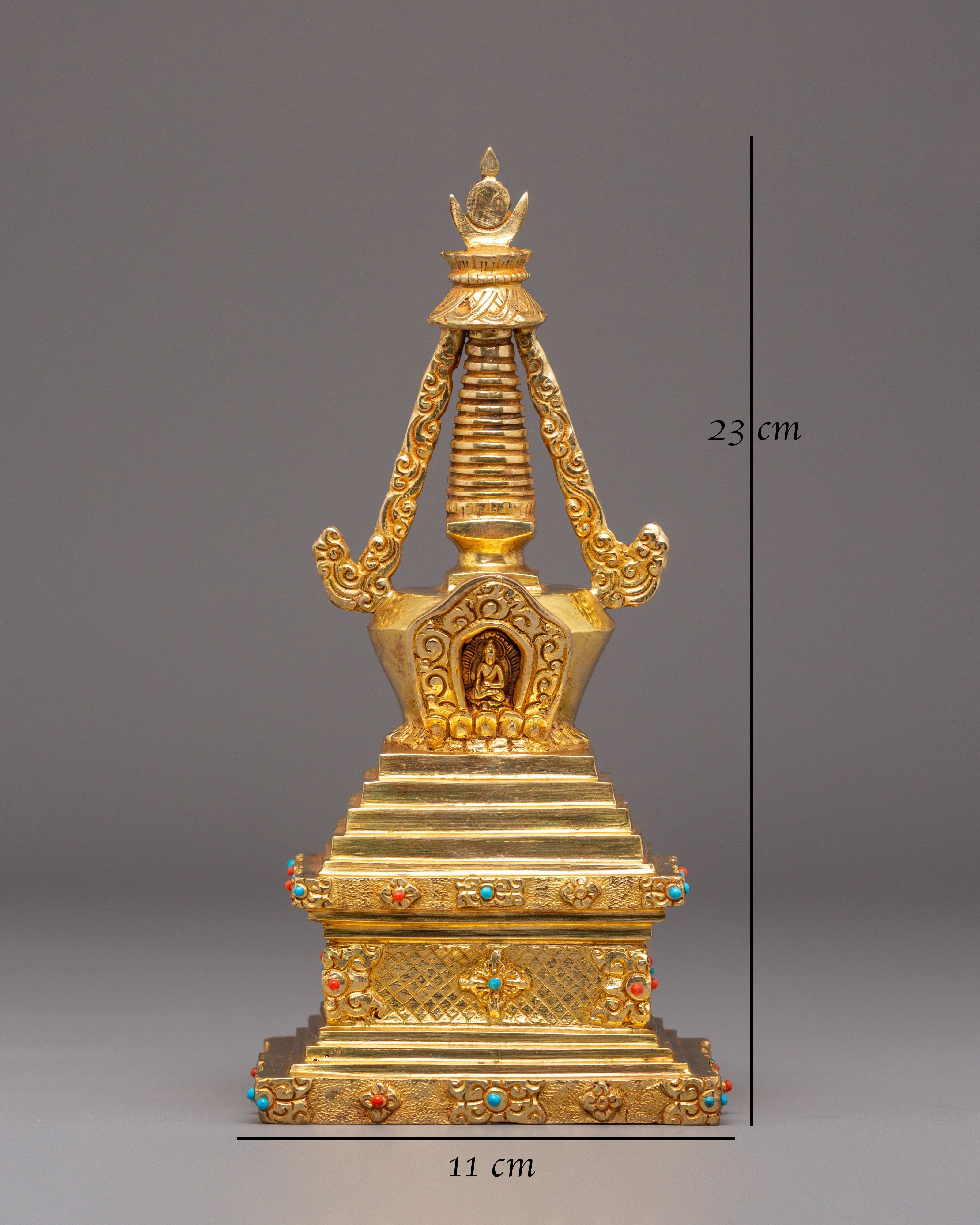 Handmade Himalayan Buddhist Stupa | Sacred Tibetan Stupa