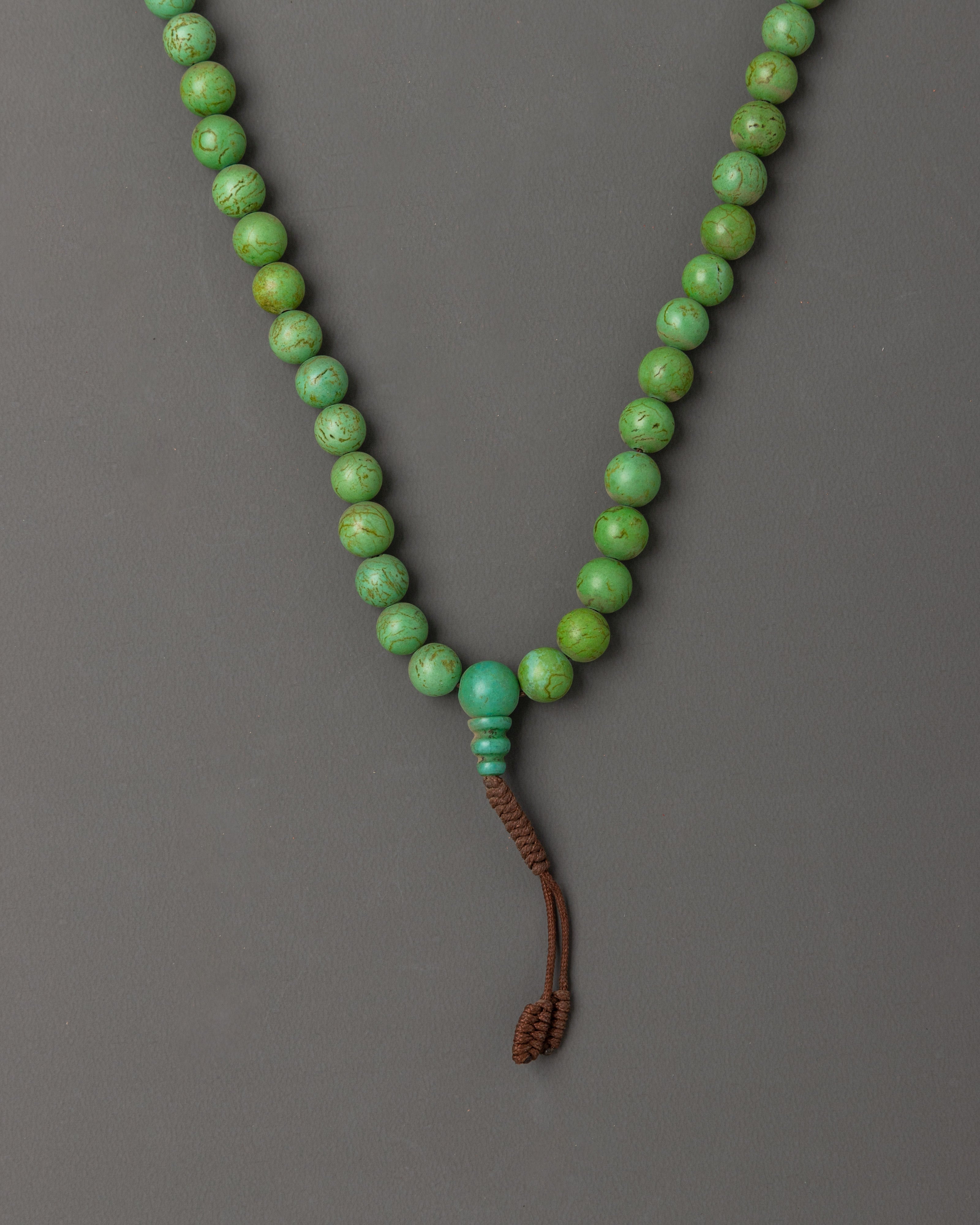 Handmade Buddhist Prayer Beads | Turquoise Mala Beads