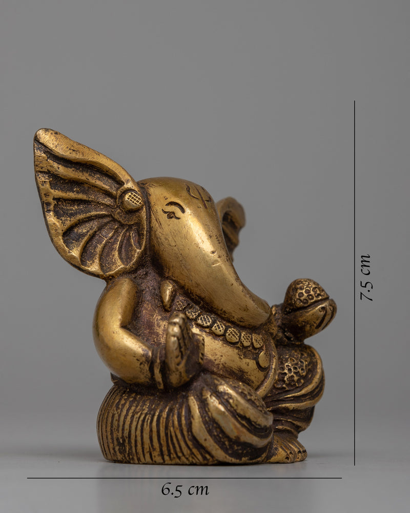 Ganesh Brass Statue | Serene Meditation Room Decor